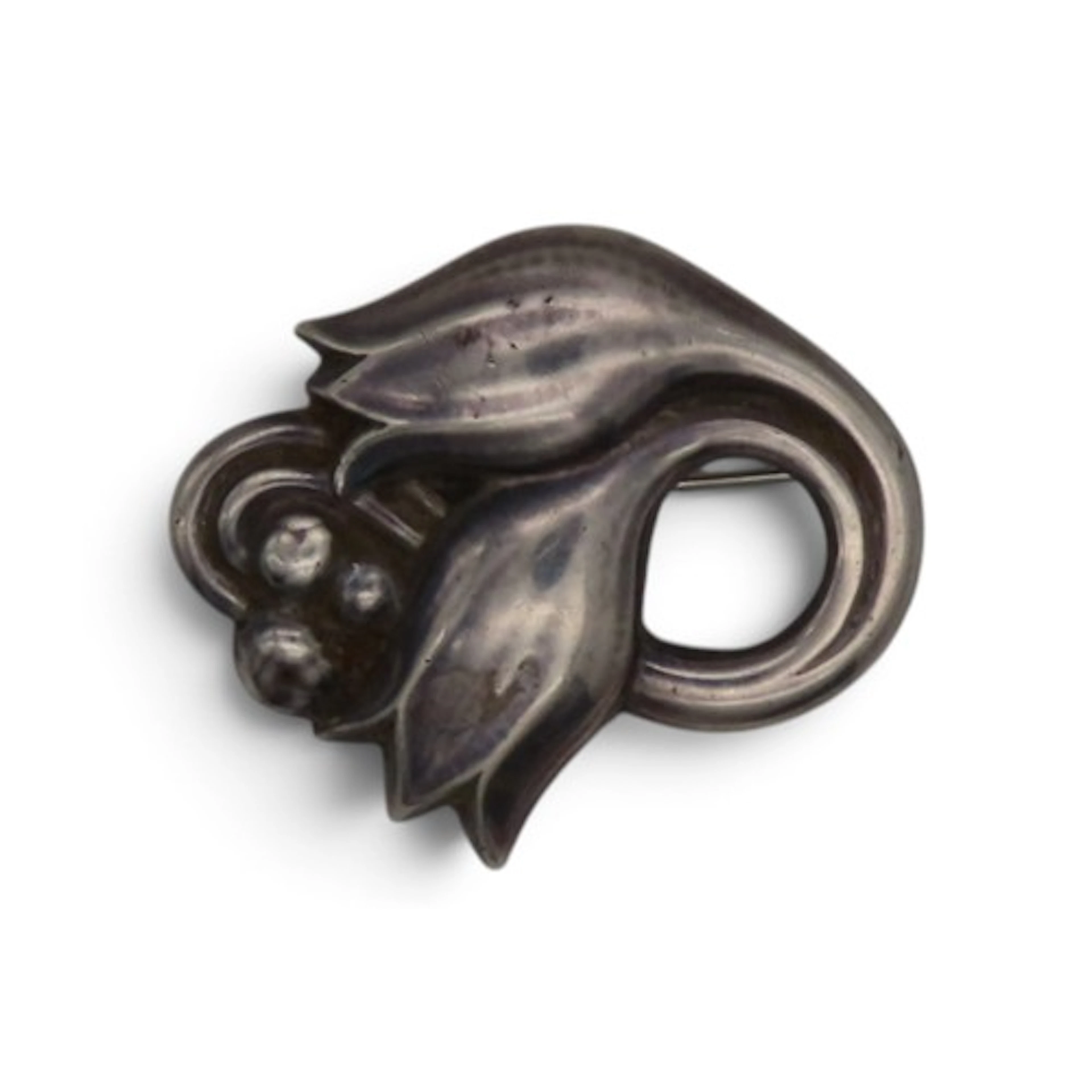 Georg Jensen, a Danish silver tulip brooch, design number 10...