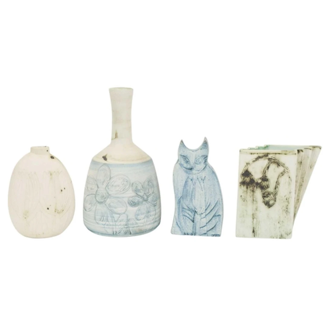 A collection of Carn Pottery. Includes a vase decorated with...
