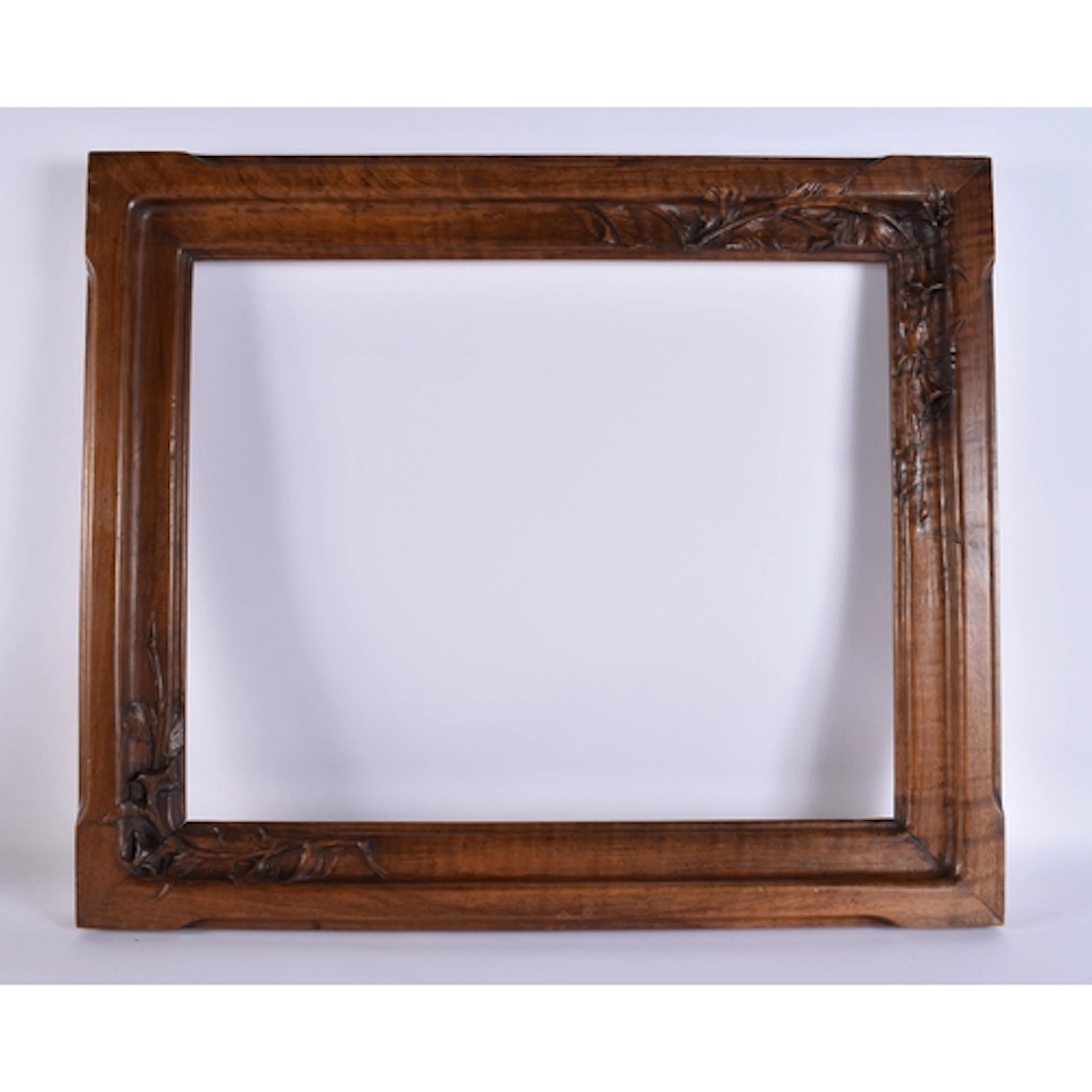 A FINE ART NOUVEAU FRENCH CARVED FRUITWOOD FRAME Attributed ...