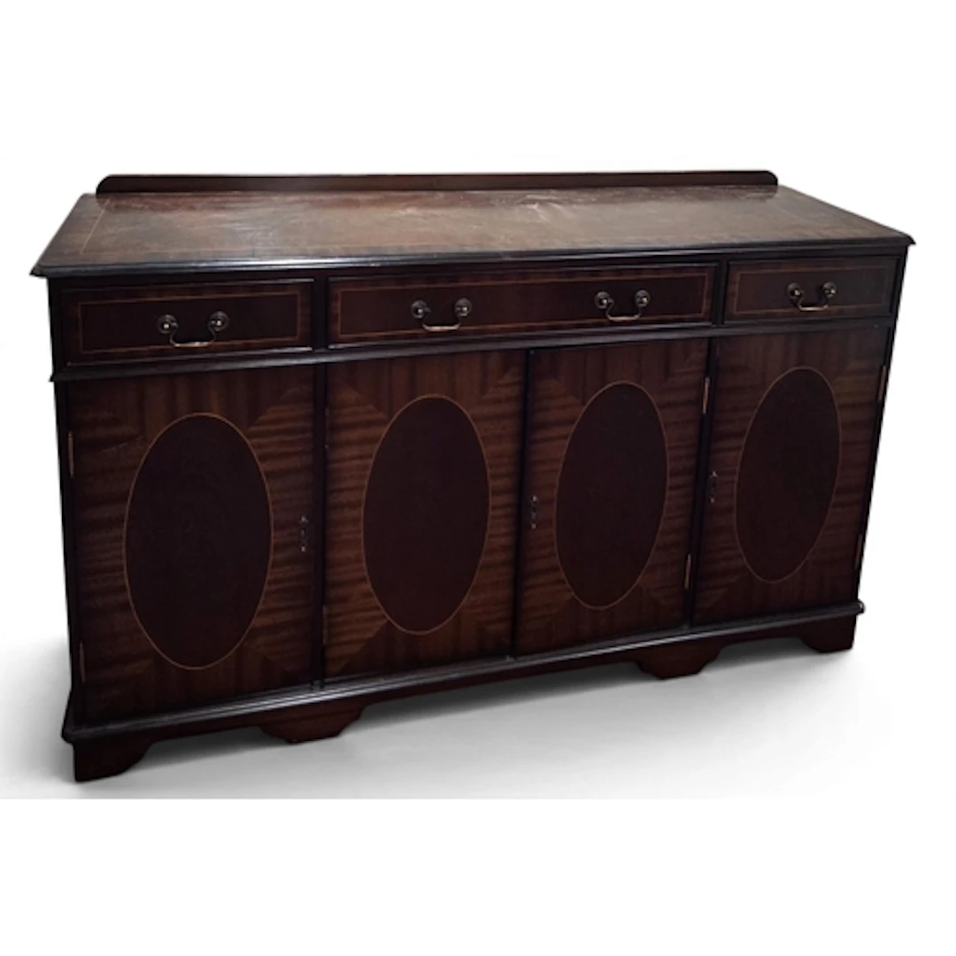 A modern four door Mahogany and Veneered Side Cabinet with f...