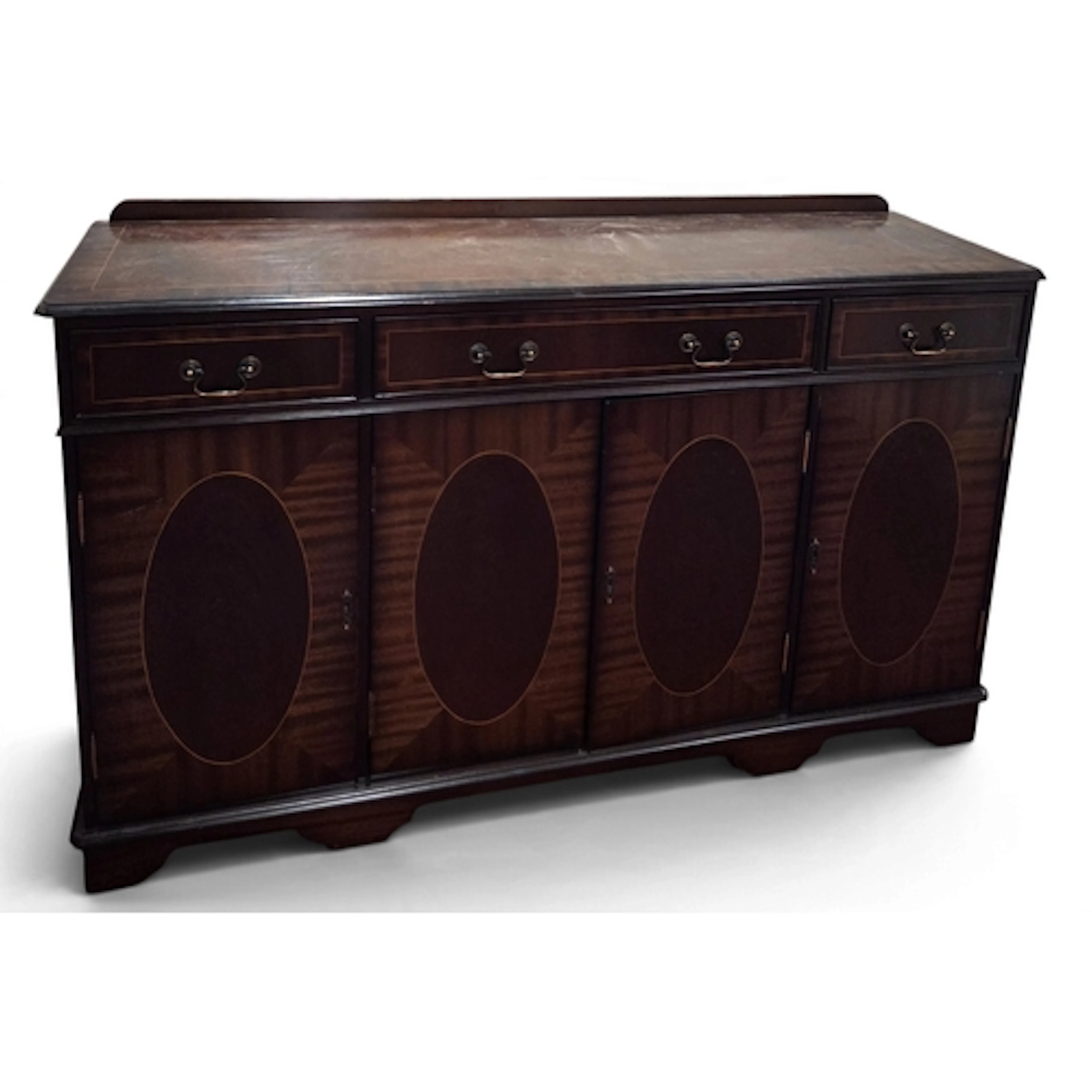 A modern four door Mahogany and Veneered Side Cabinet with f...