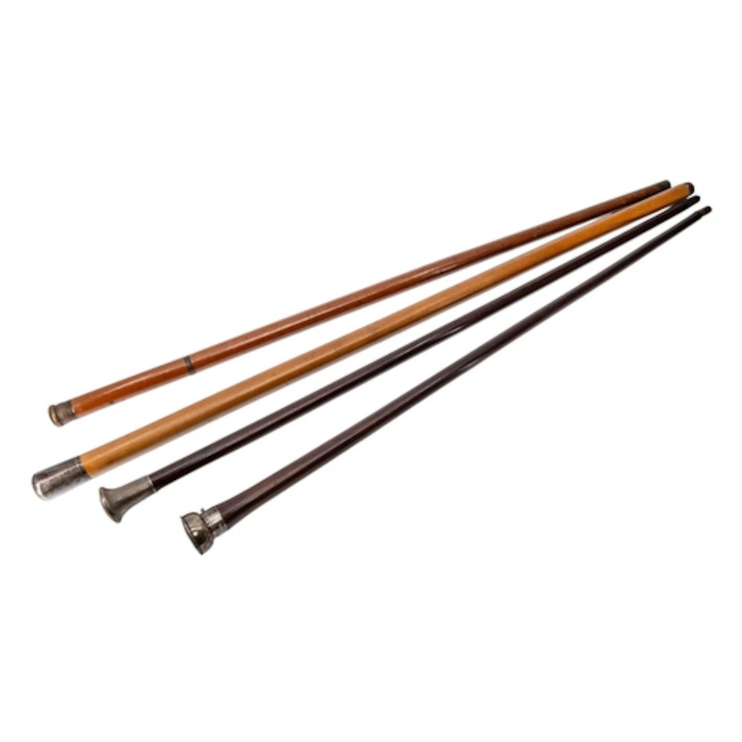 A GROUP OF FOUR VICTORIAN WALKING CANES, 19TH CENTURY compri...
