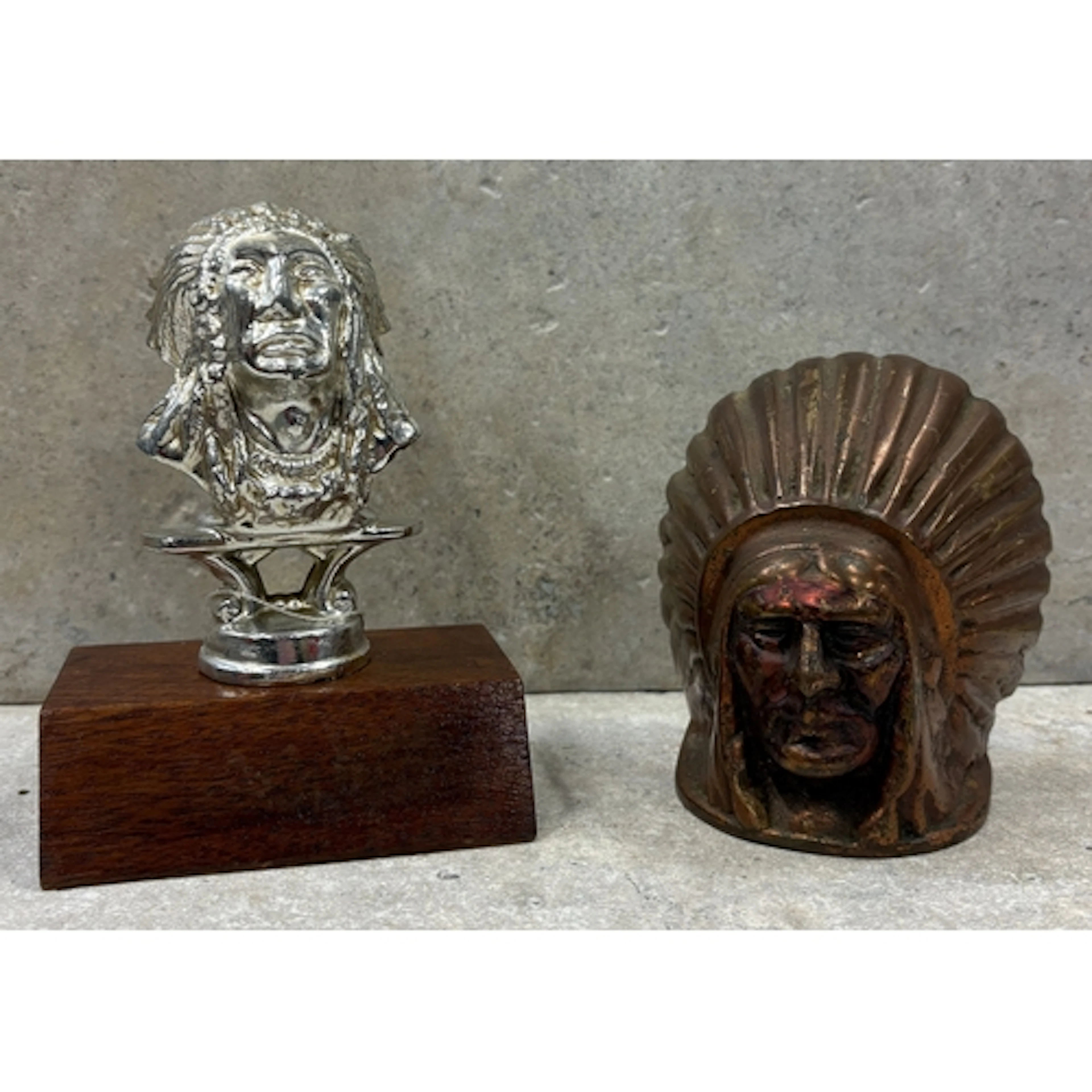 A bonnet mascot in the form of a Native American Indian Chie...