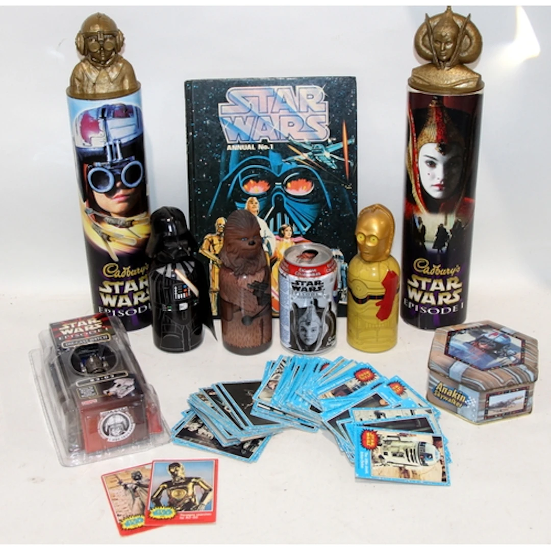 1977 Star Wars Topps cards, series 1 blue. A collection of o...