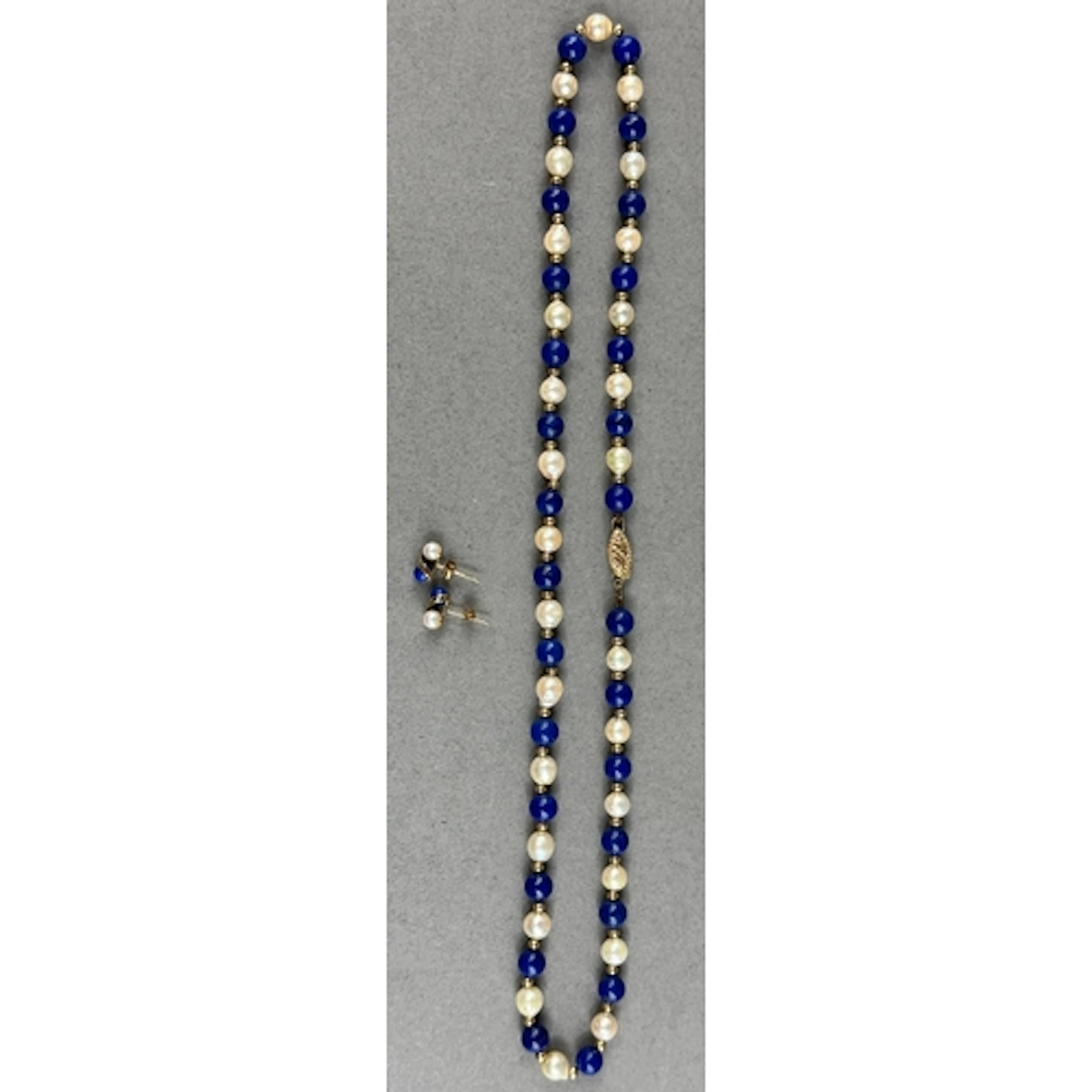 Jewellery- Newquay Pearl Co. Cultured pearl and Lapis Lazuli...