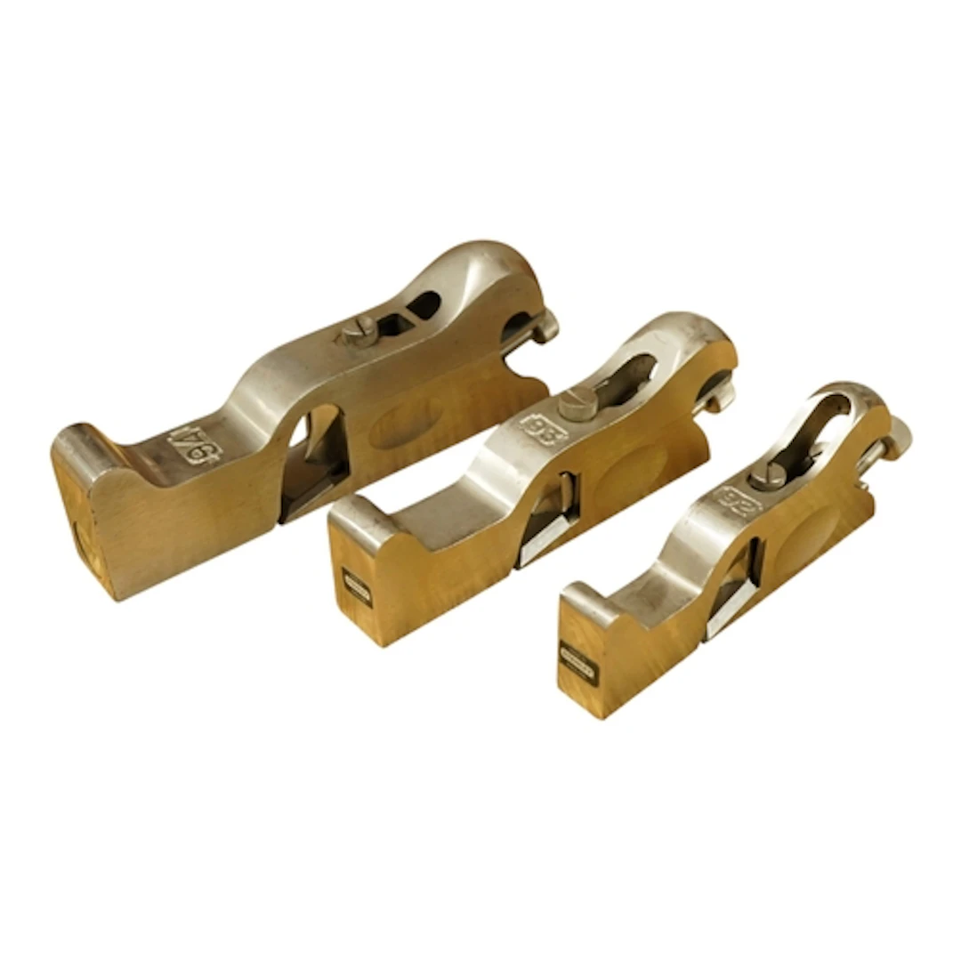 Three graduated Stanley adjustable cabinet maker's rabbet (s...