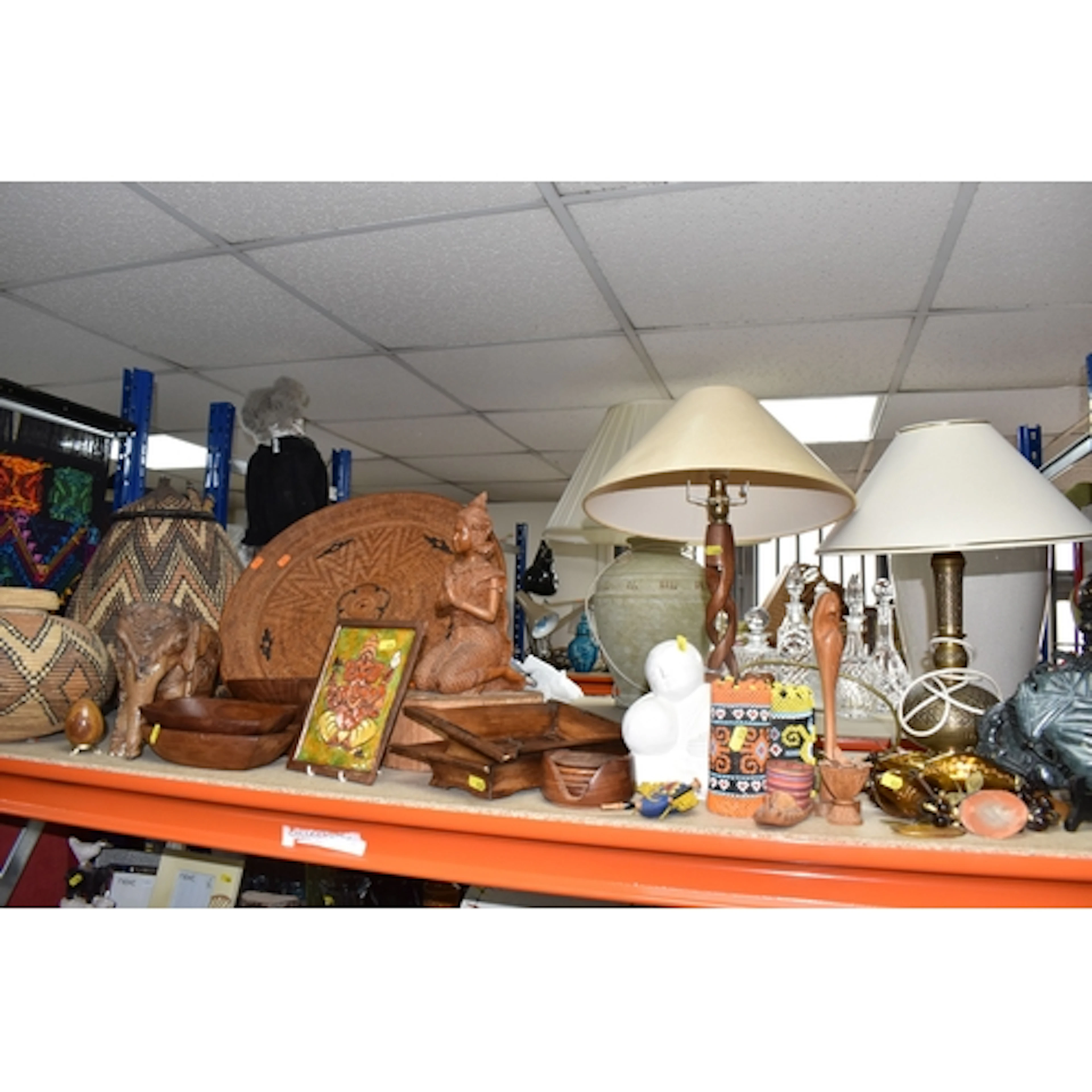 A COLLECTION ASSORTED AFRICAN, EAST ASIAN, AND SIMILAR DECOR...