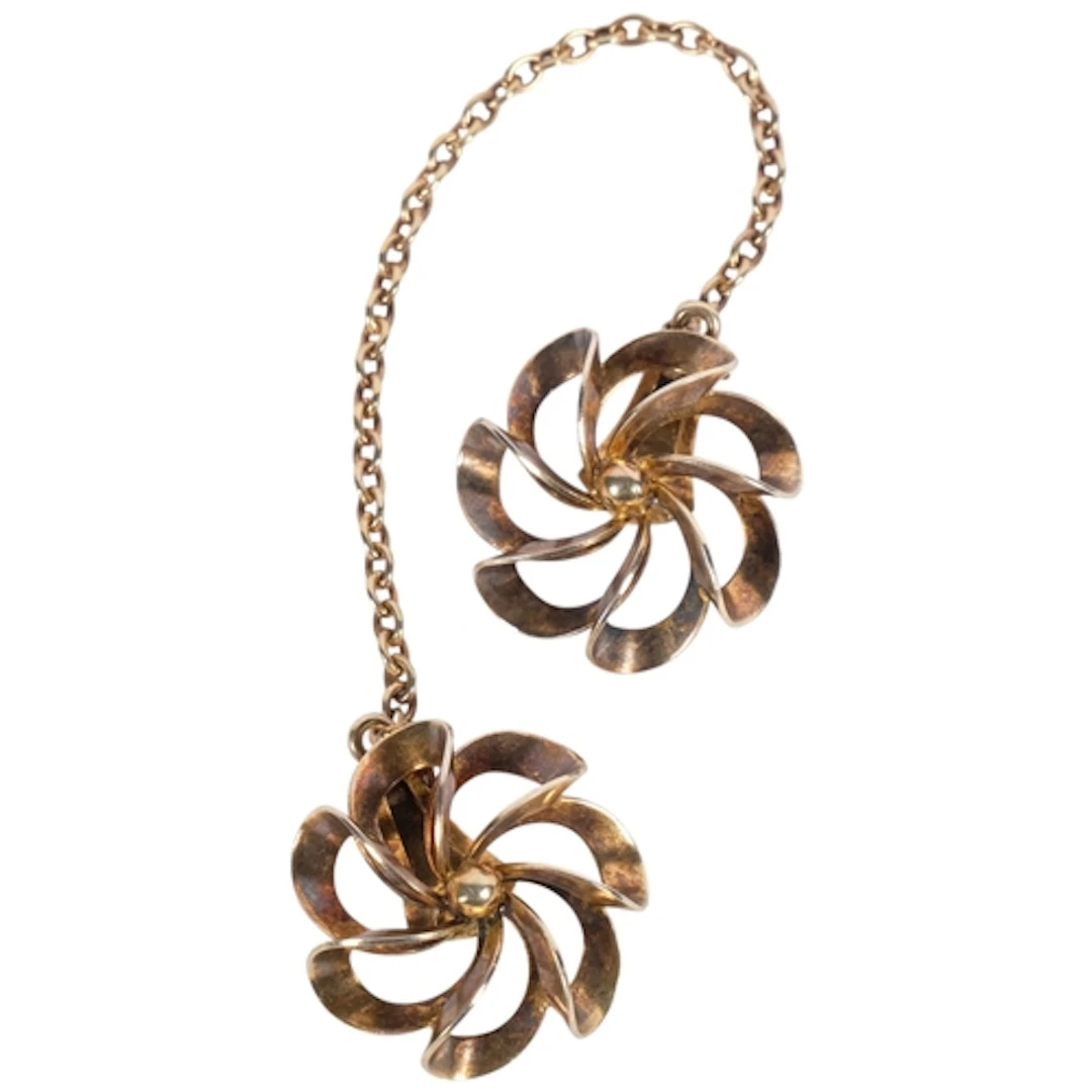 NIELS ERIK FROM - a pair of Danish gilded sterling silver dr...