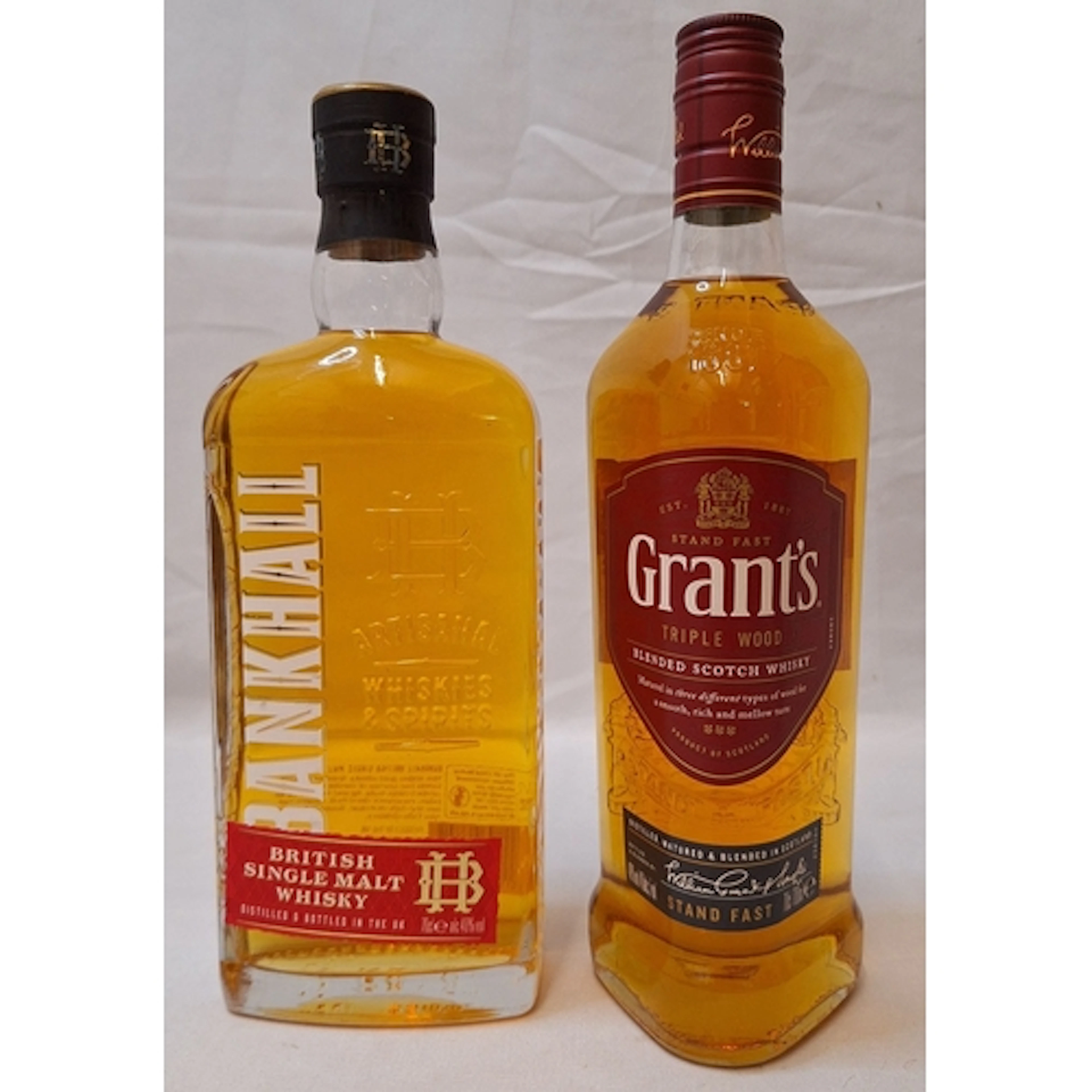70cl Bottle Bankhall Malt Whisky & 70cl bottle Grants Triple...