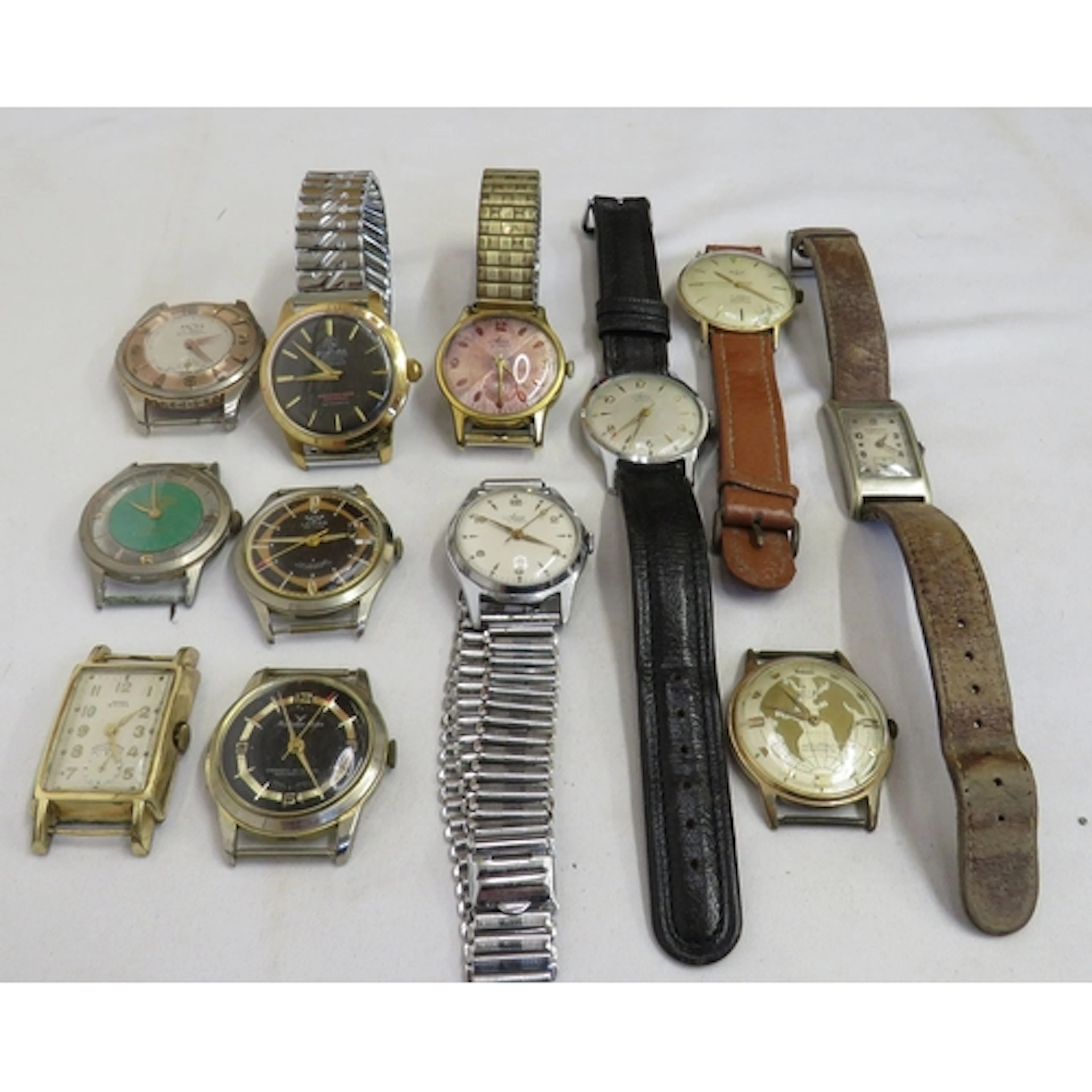 Gents Watches incl. Amker cream dial baton markers, Amker ta...