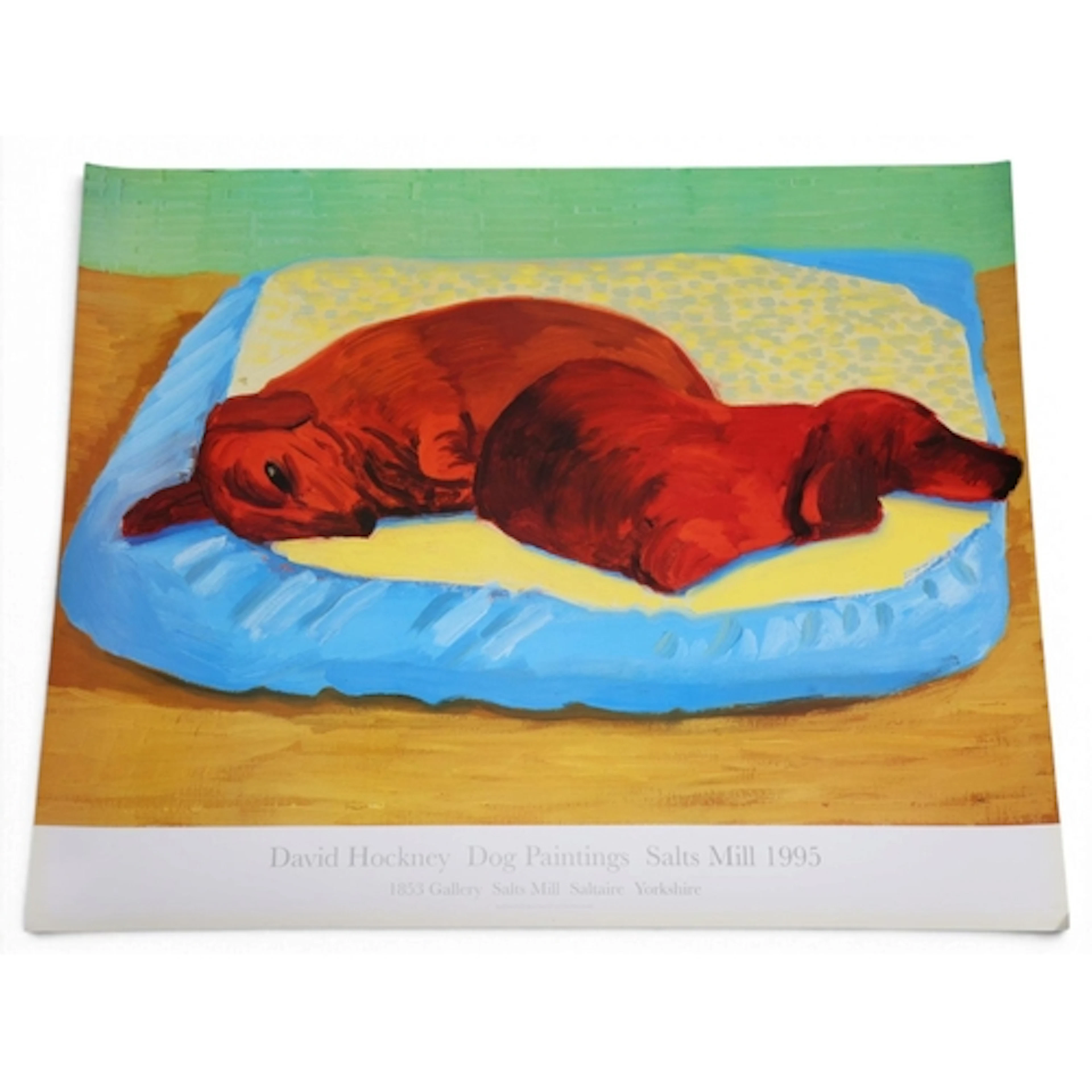 After DAVID HOCKNEY, poster "Dog 43", Salts Mill 1995, 65cm ...
