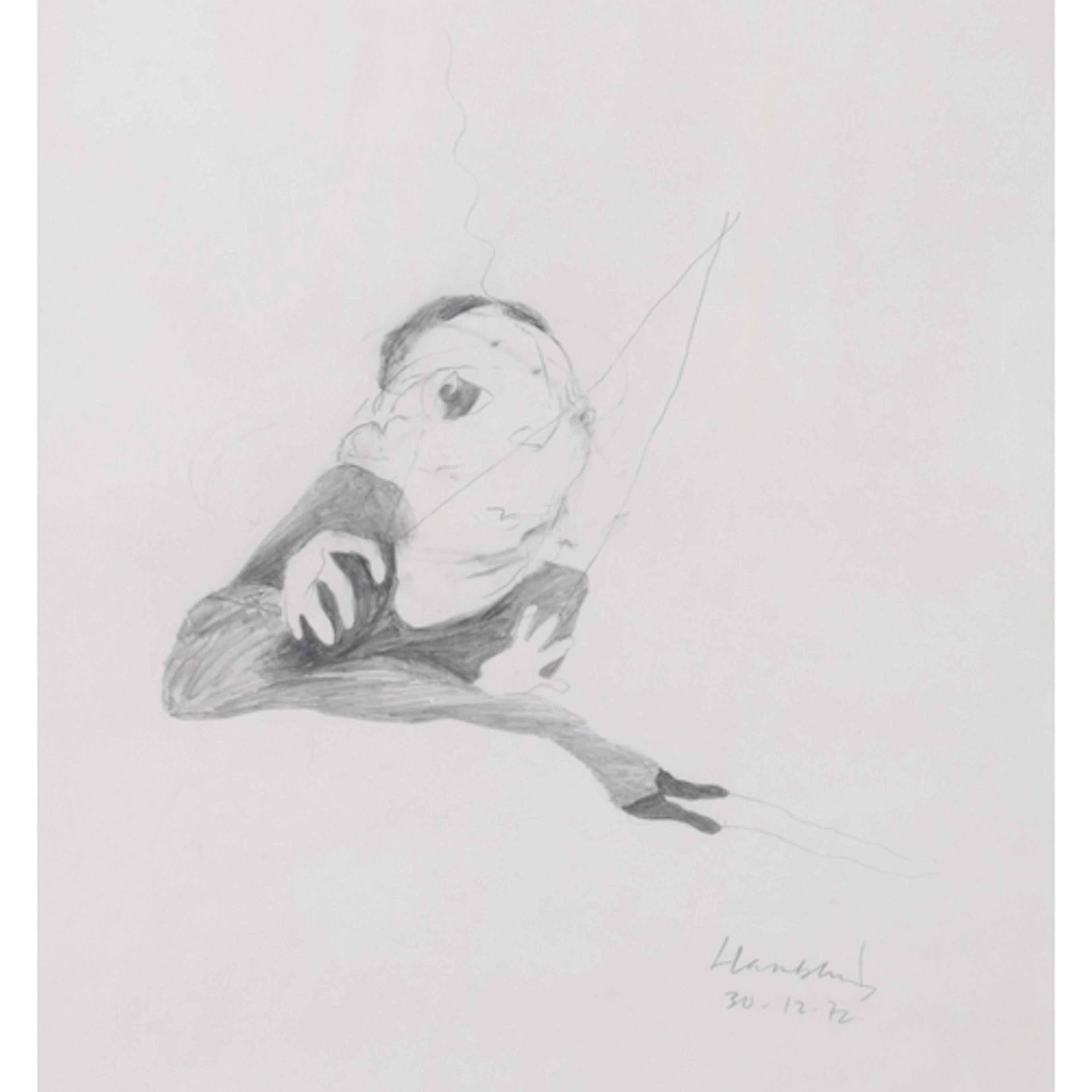 § Maggi Hambling CBE (b. 1945), Figural study, 1972, signed ...