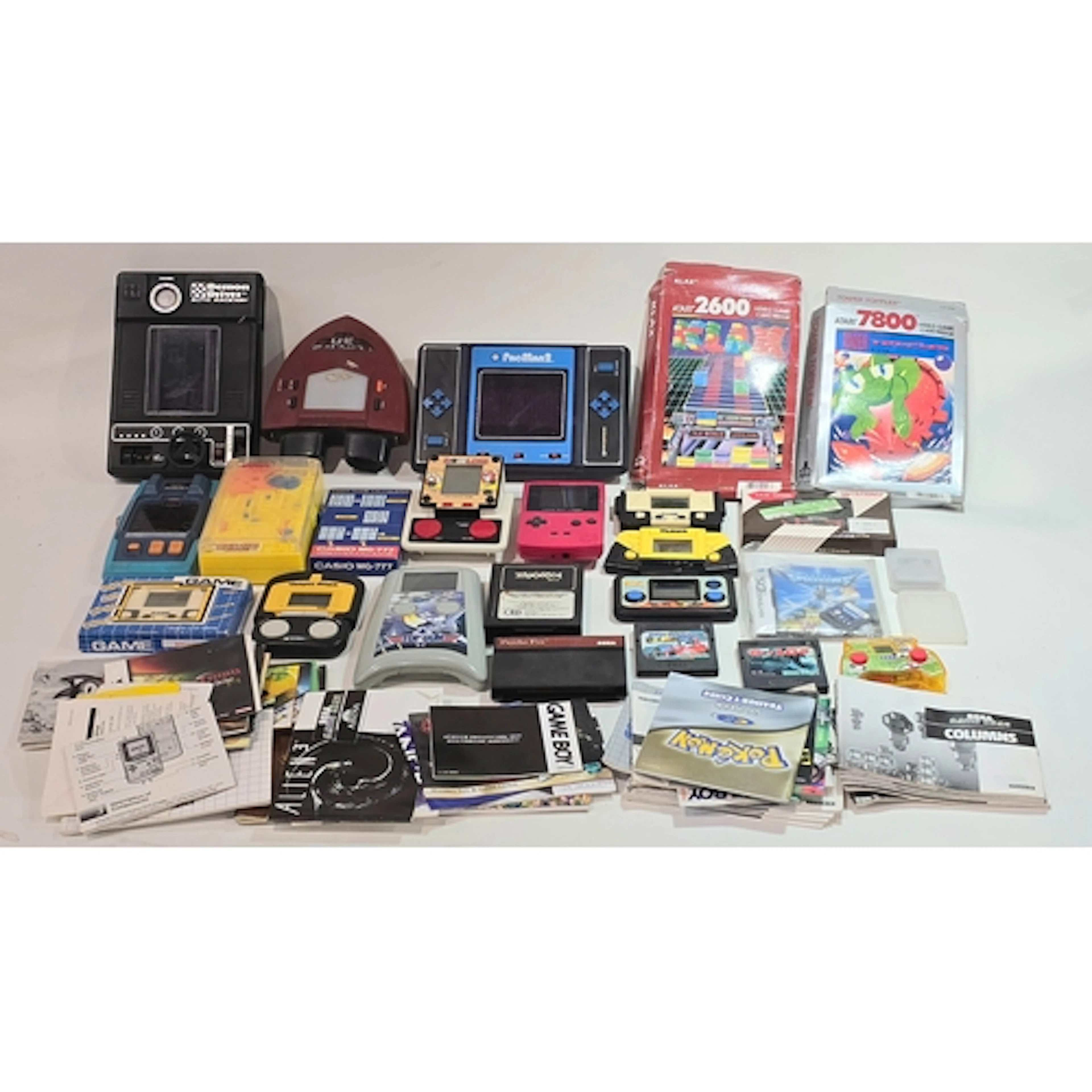 Large collection of mostly vintage handheld electronic games...