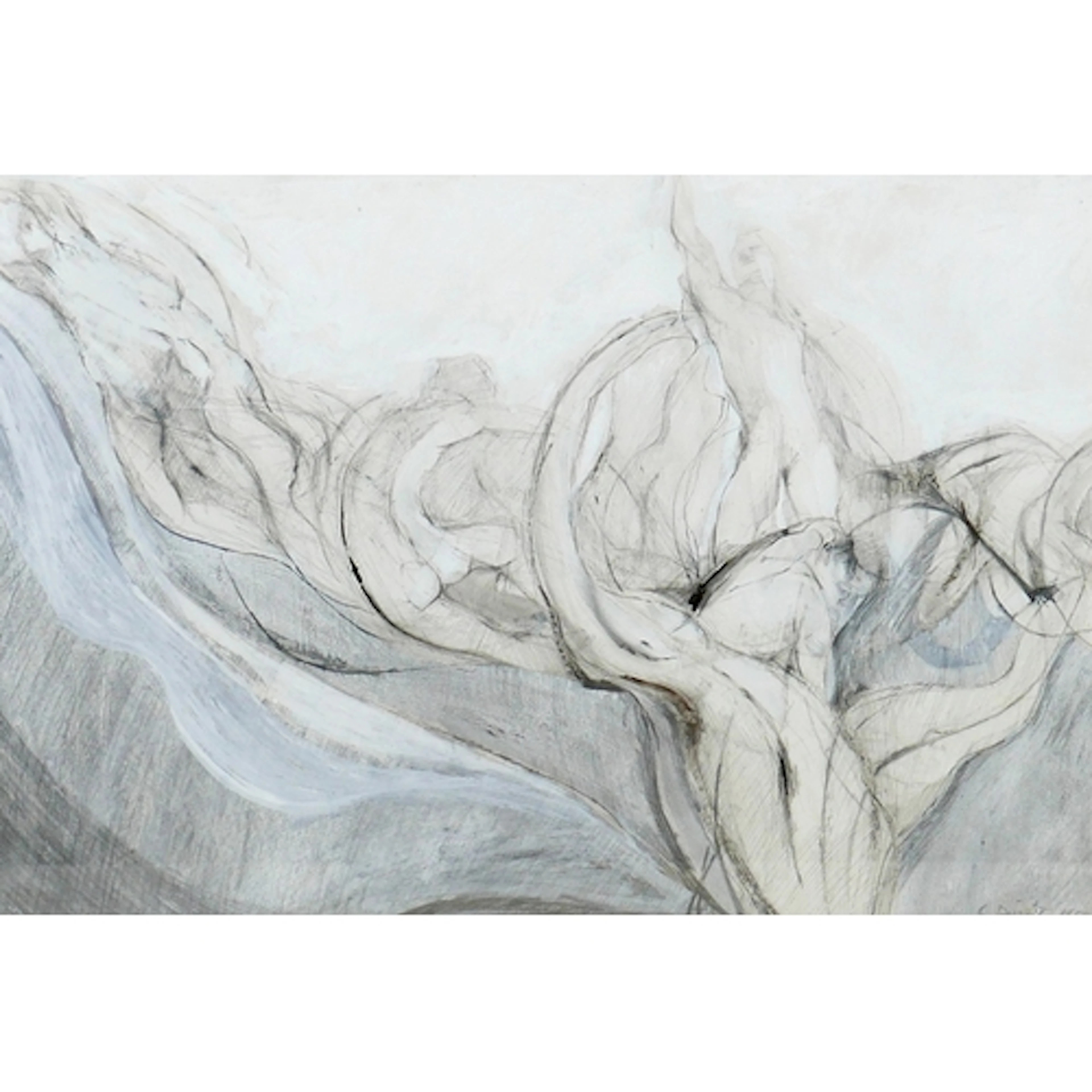 RAYMOND BISSETT (B.1940): FLOWING LIFE. an abstract with fig...