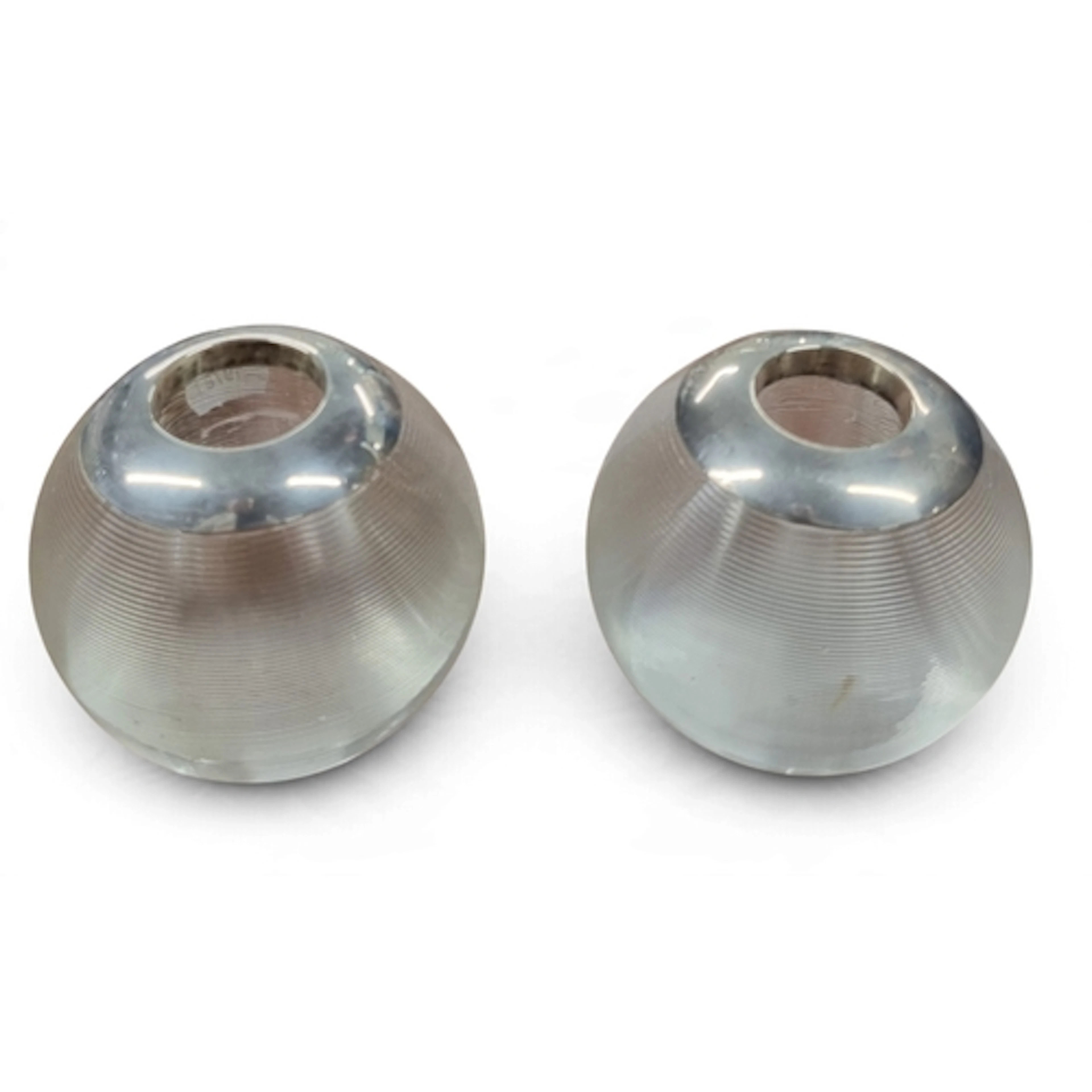 A lovely pair of Chester Silver topped glass match Strikers.