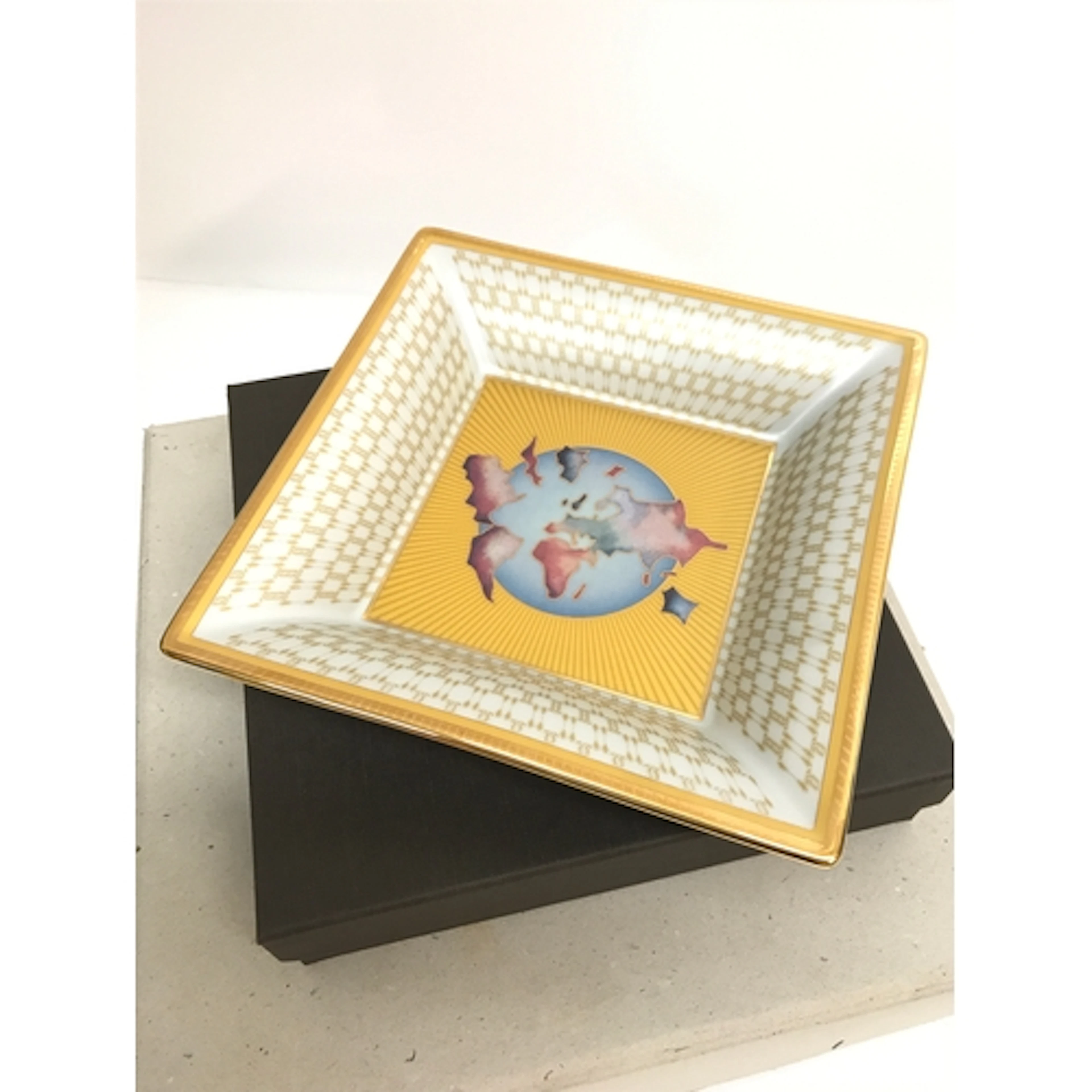 A boxed Limoge Patek Philippe dish , 19cm wide 4cm tall