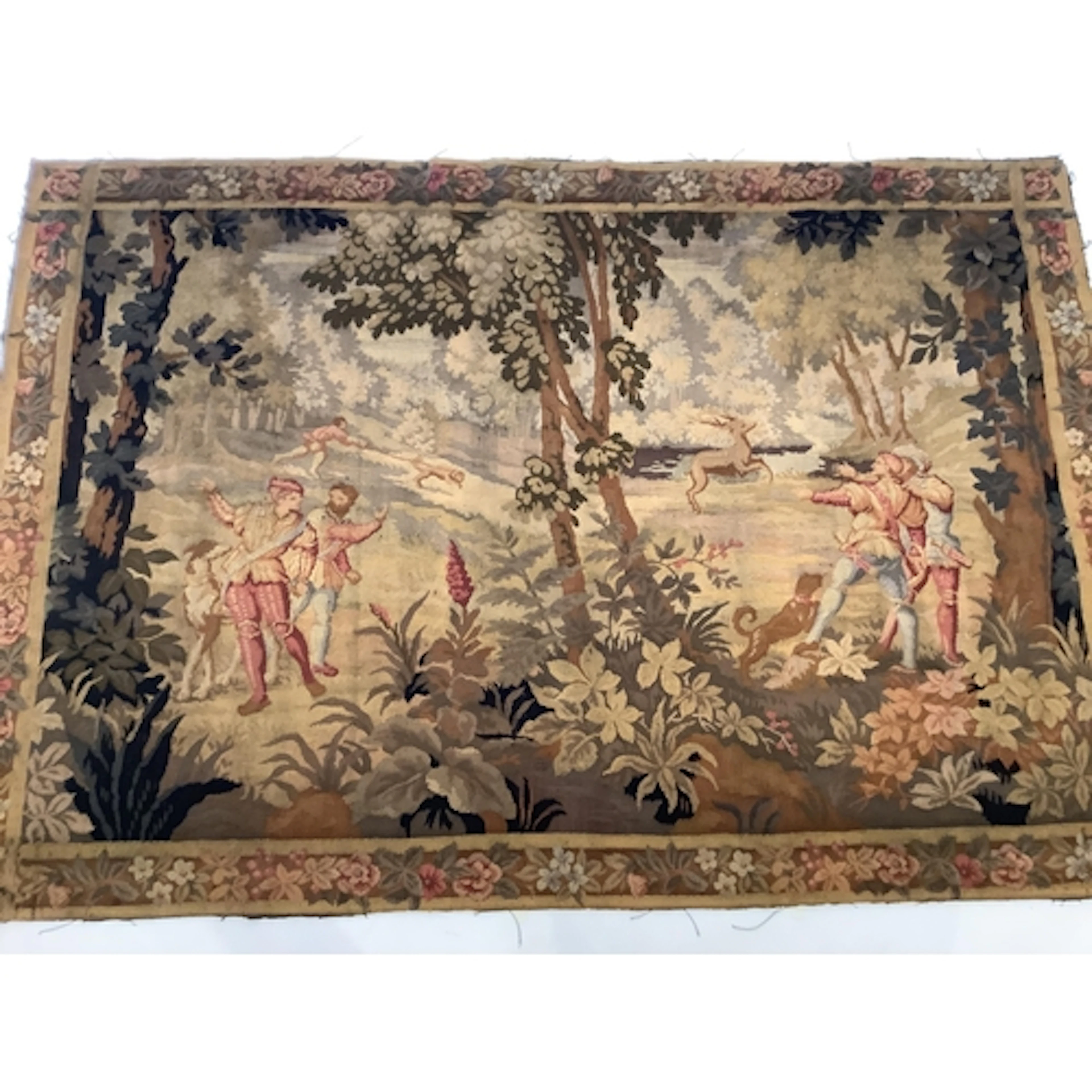 A 20th century French Aubusson wool work tapestry, depicting...