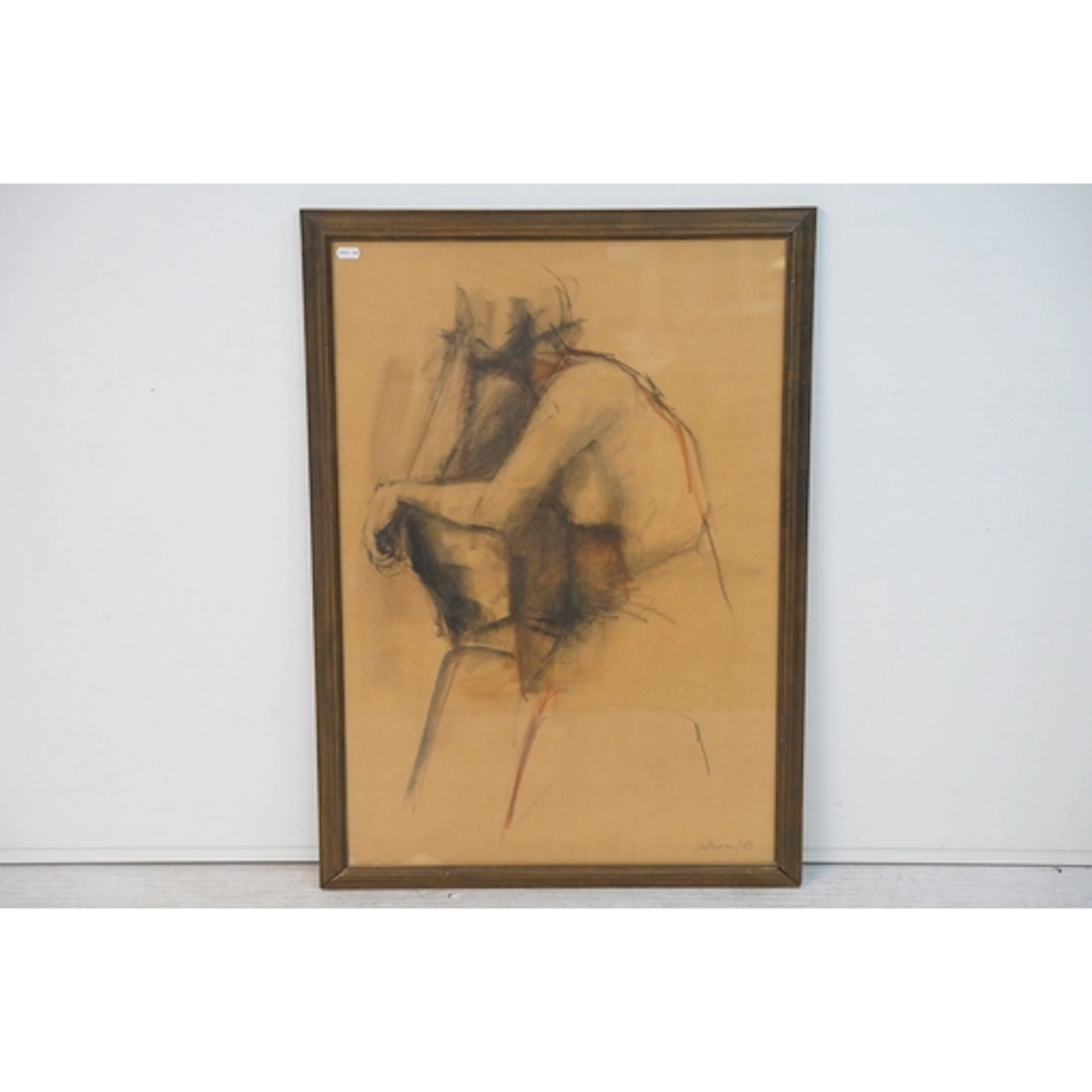 Ricardo Valbuena (Colombian, 1960-2020) study of a seated nu...