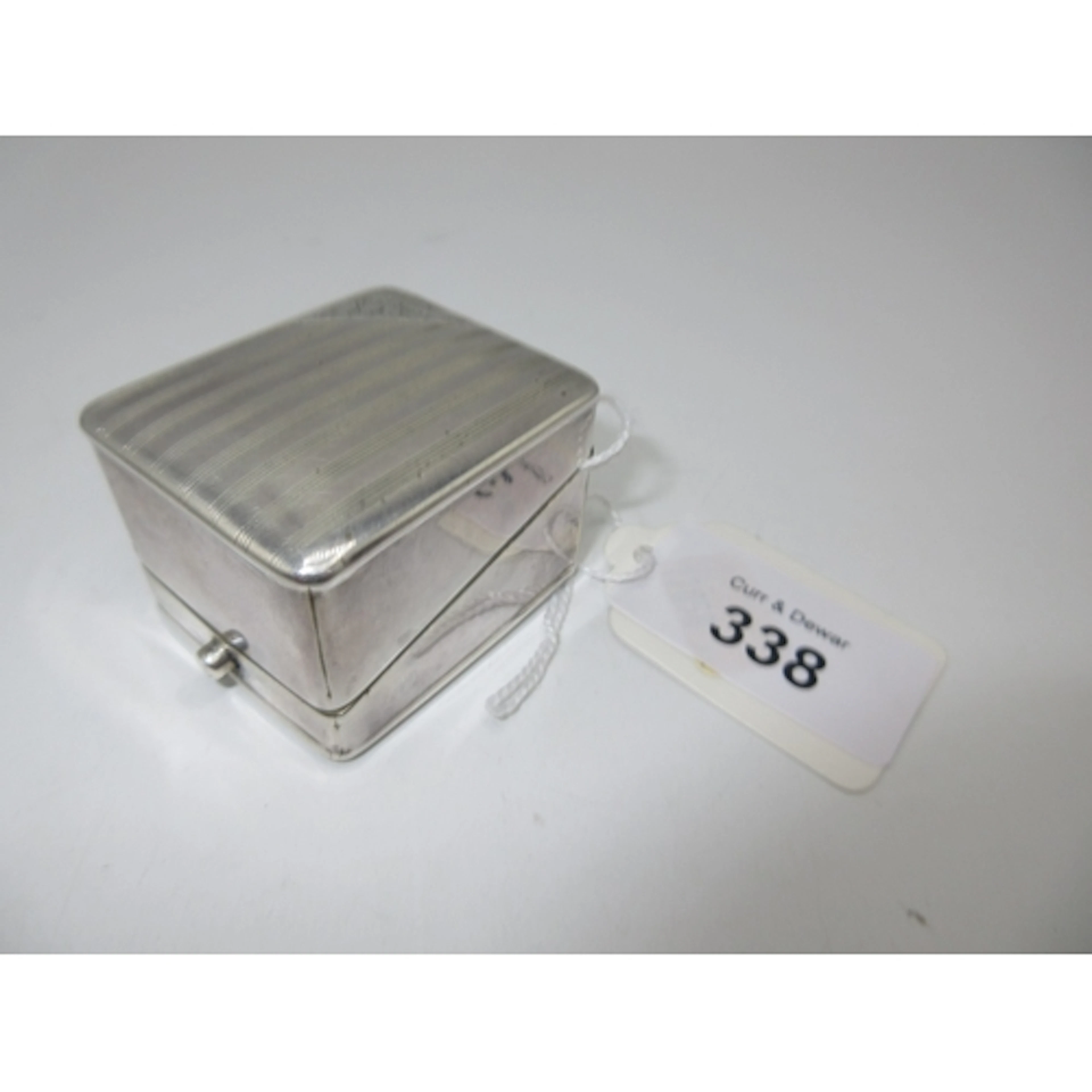Silver Ring Box, Birmingham 1925, Maker B & S