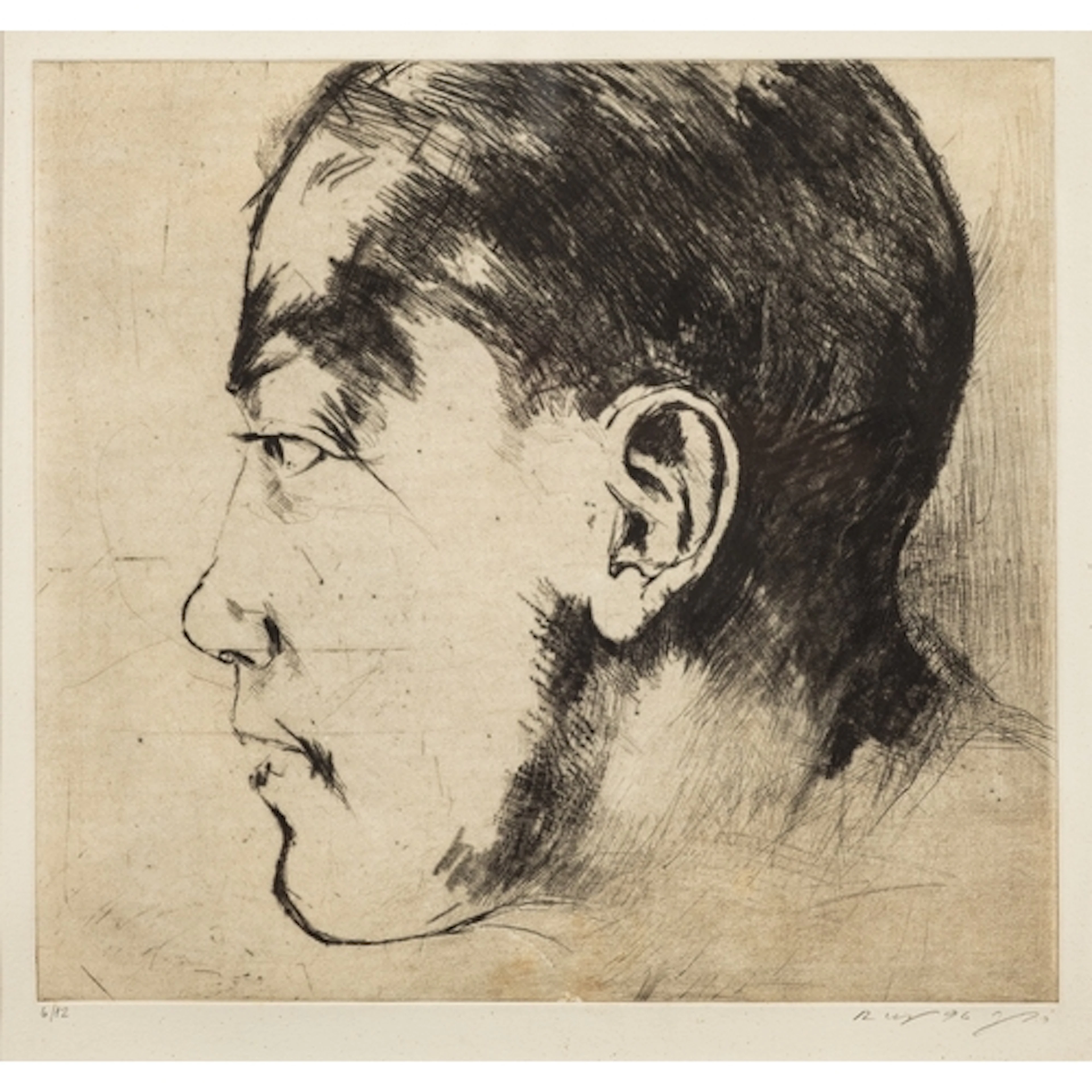Ra'anan Levy (Israeli, 1954-2022) - A portrait study - Limi...