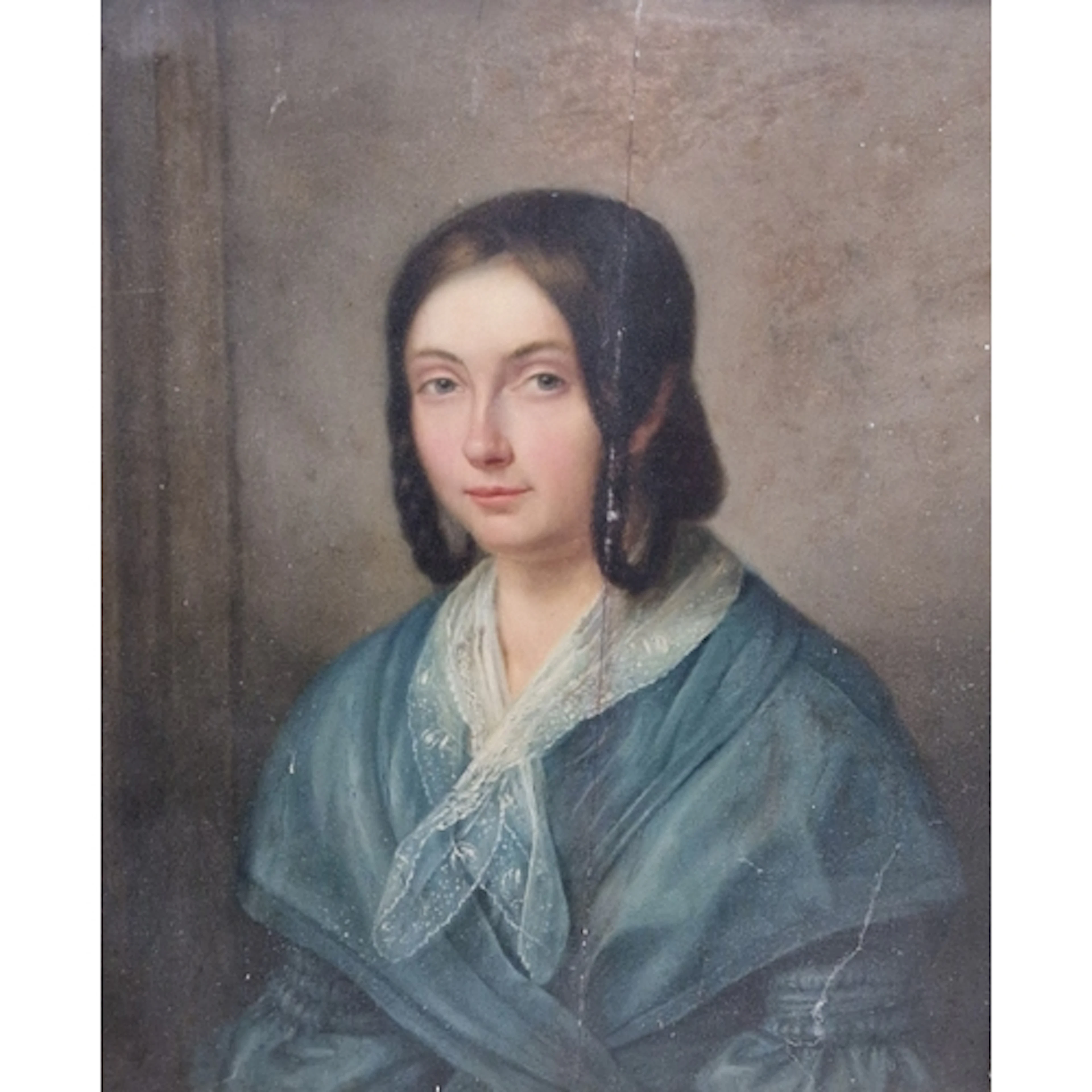 ENGLISH SCHOOL, MID 19TH CENTURY. Portrait of a Lady, wearin...