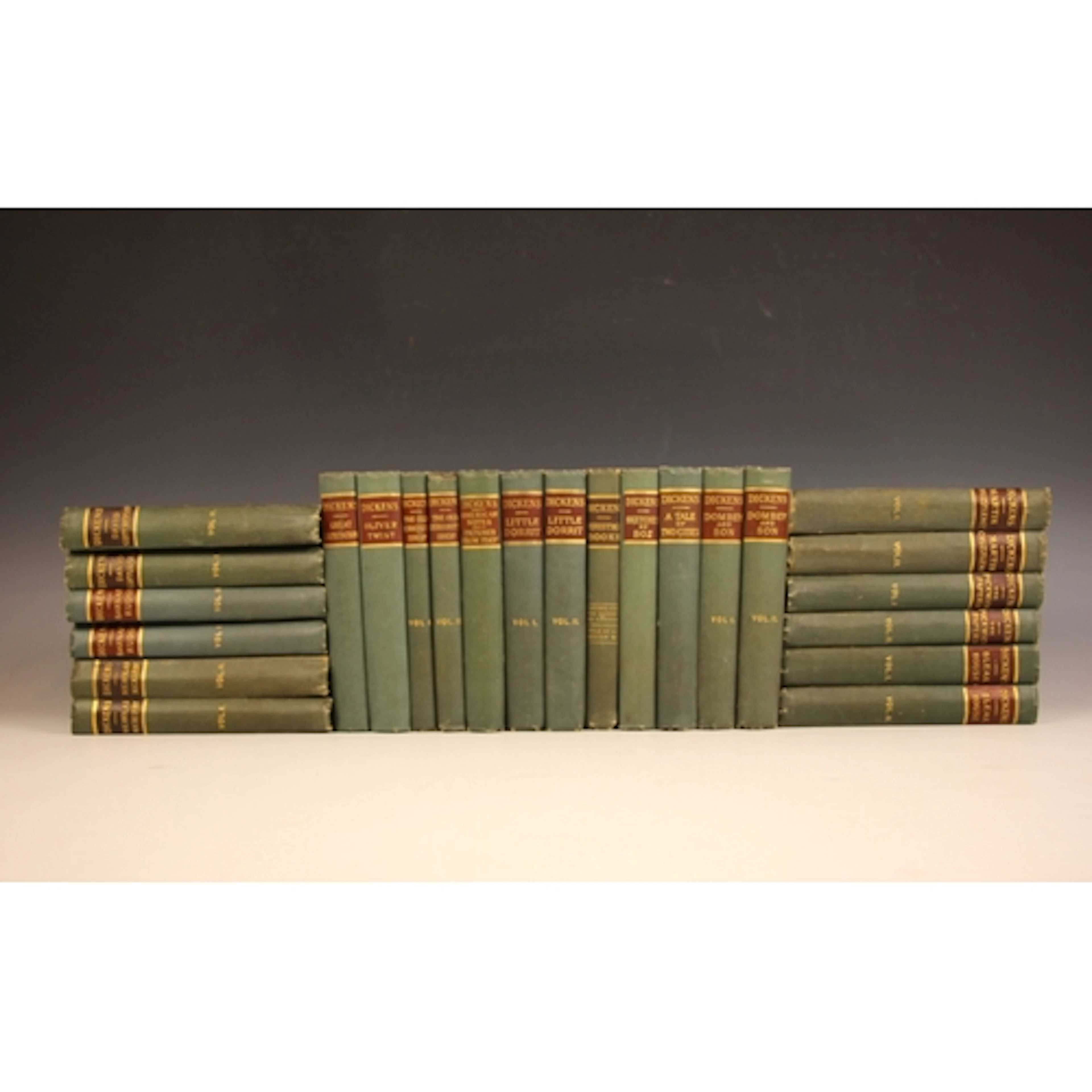 DECORATIVE BINDINGS: THE WORKS OF CHARLES DICKENS, 24 vols, ...