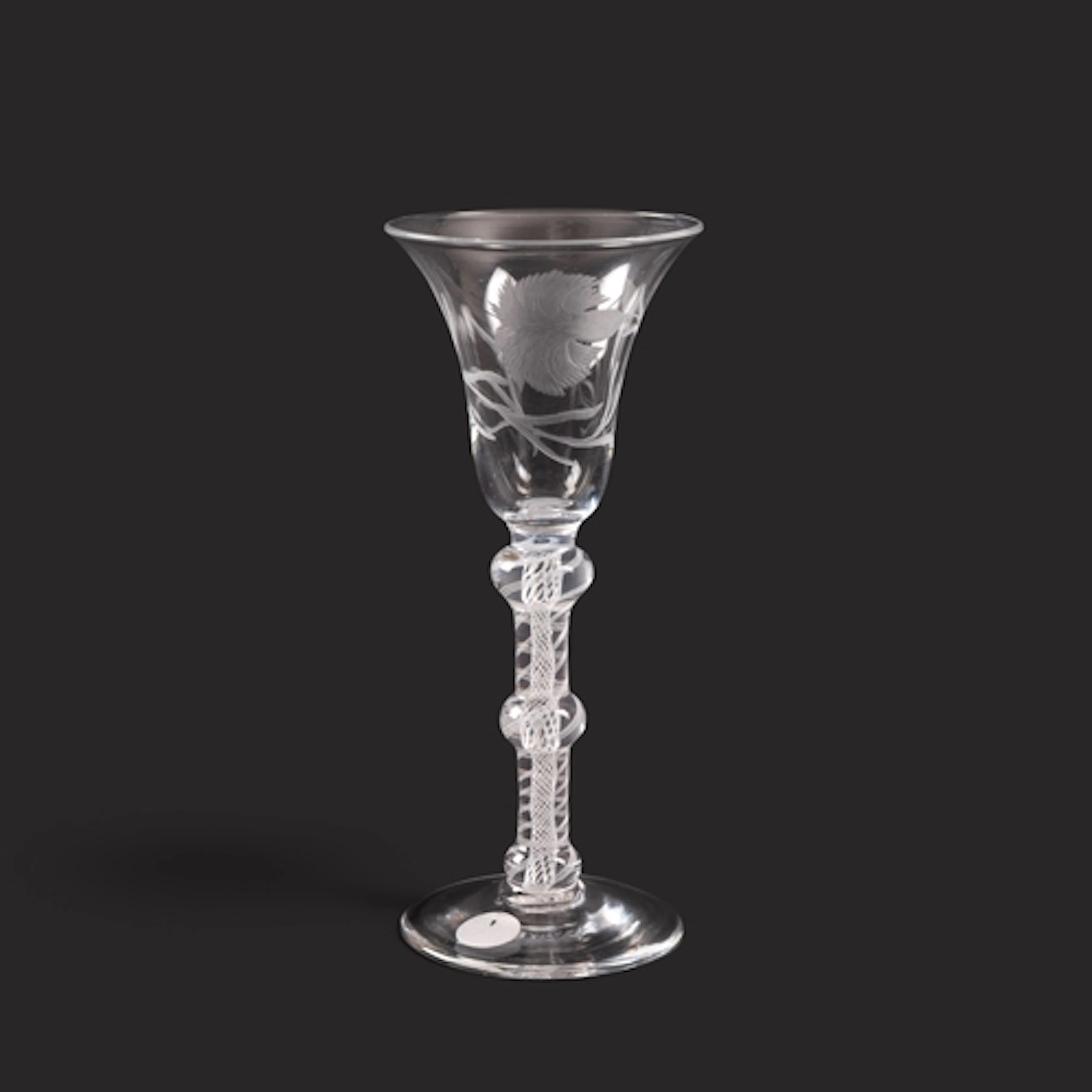 A wine glass of possible Jacobite significance, c.1760, the ...