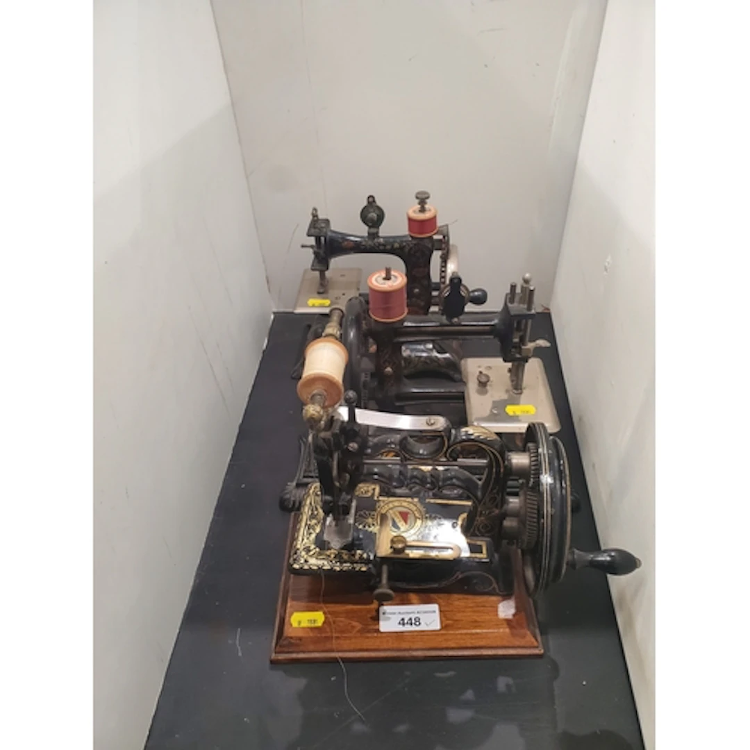 A Sewing Machine by James G. Wex and two other Sewing Machin...