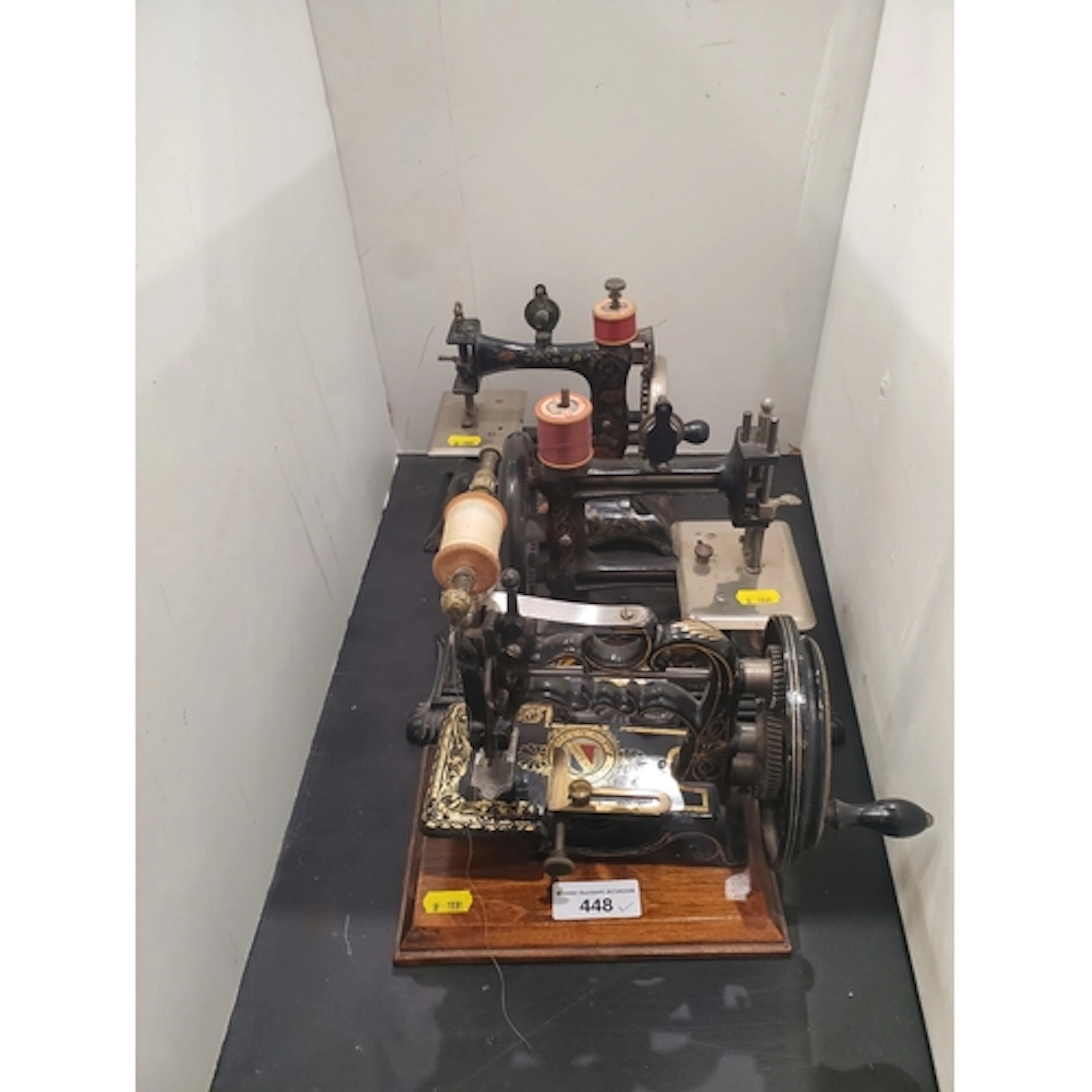 A Sewing Machine by James G. Wex and two other Sewing Machin...