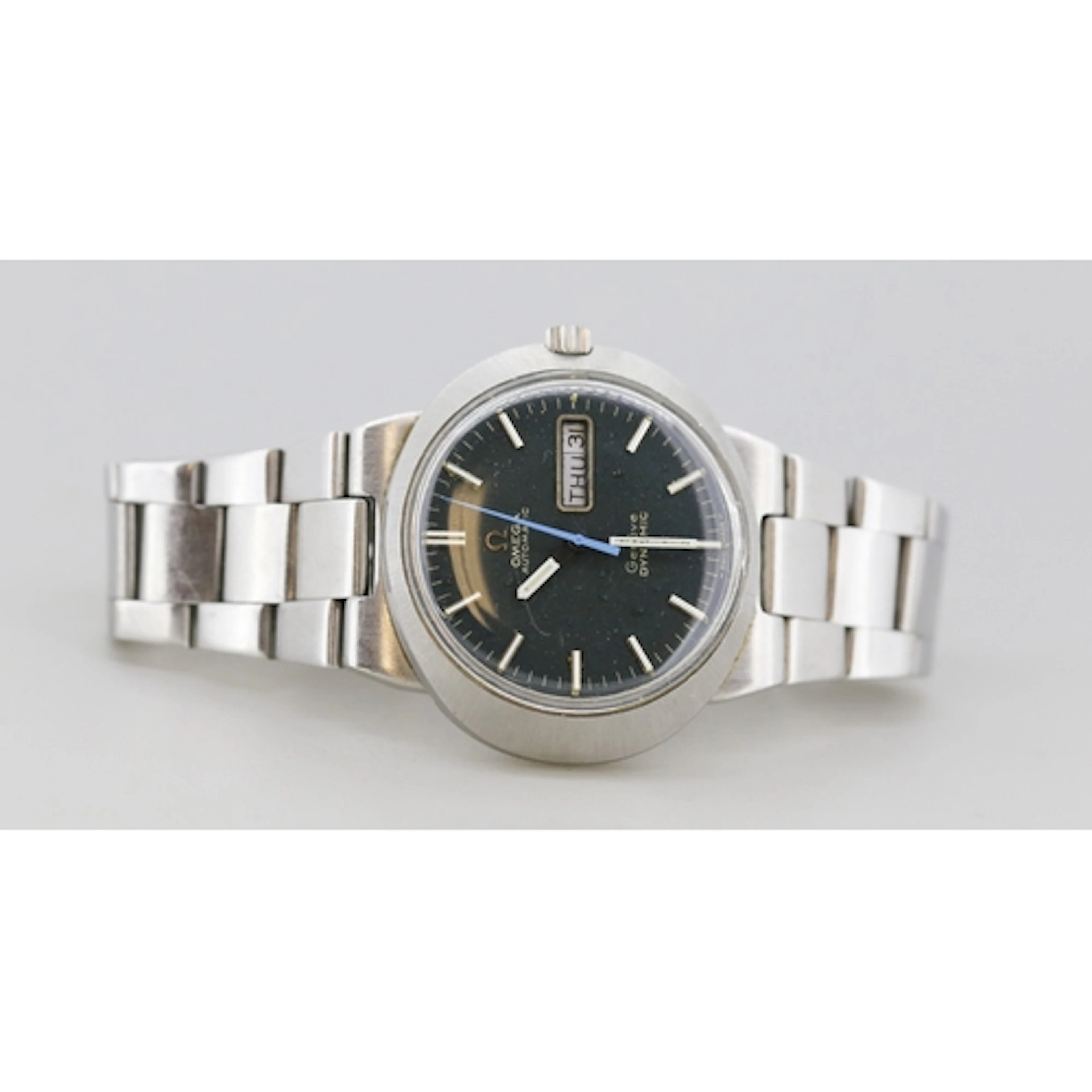 Vintage Omega Geneve Dynamic, Gentlemen's Silver Tone Swiss ...