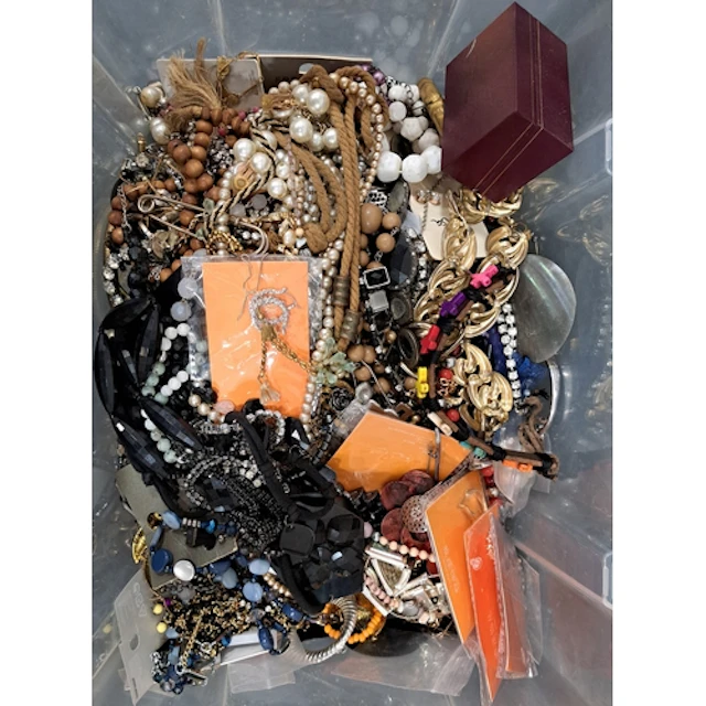 LARGE SELECTION OF COSTUME JEWELLERY including bead necklace...