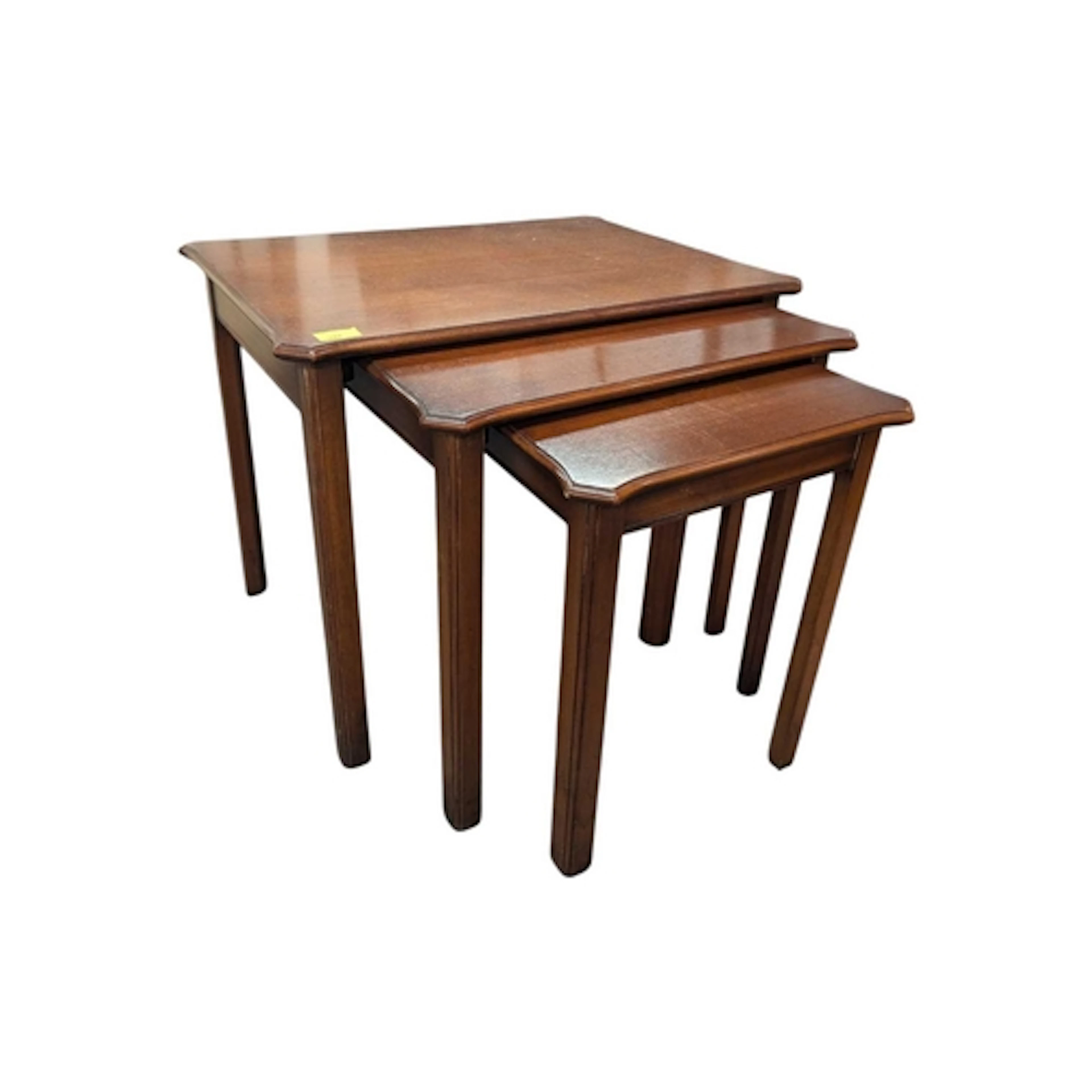 British Modern Design - late 20th century teak nest of table...
