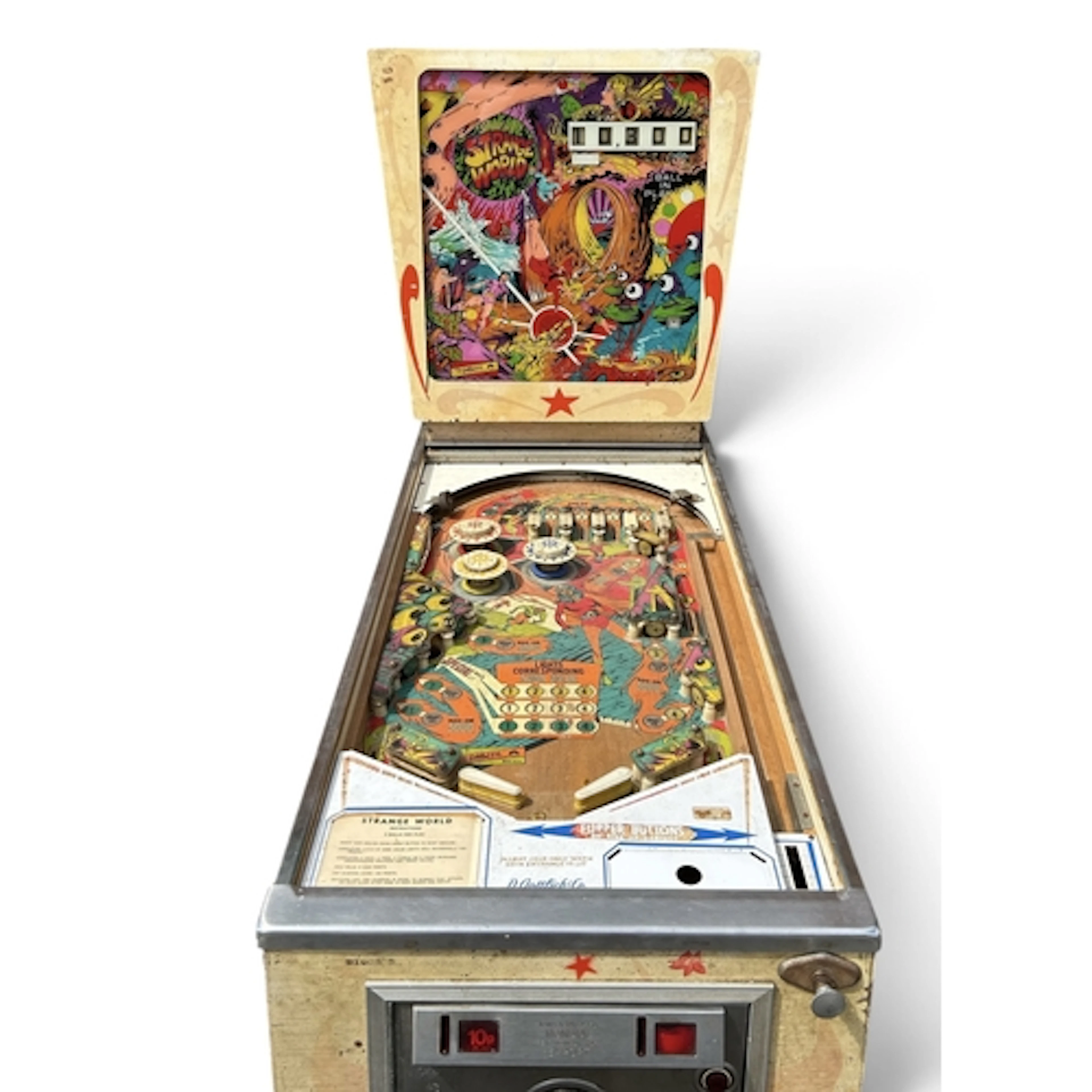 A PINBALL MACHINE, 'STRANGE WORLD' BY GOTTLIEB AND CO