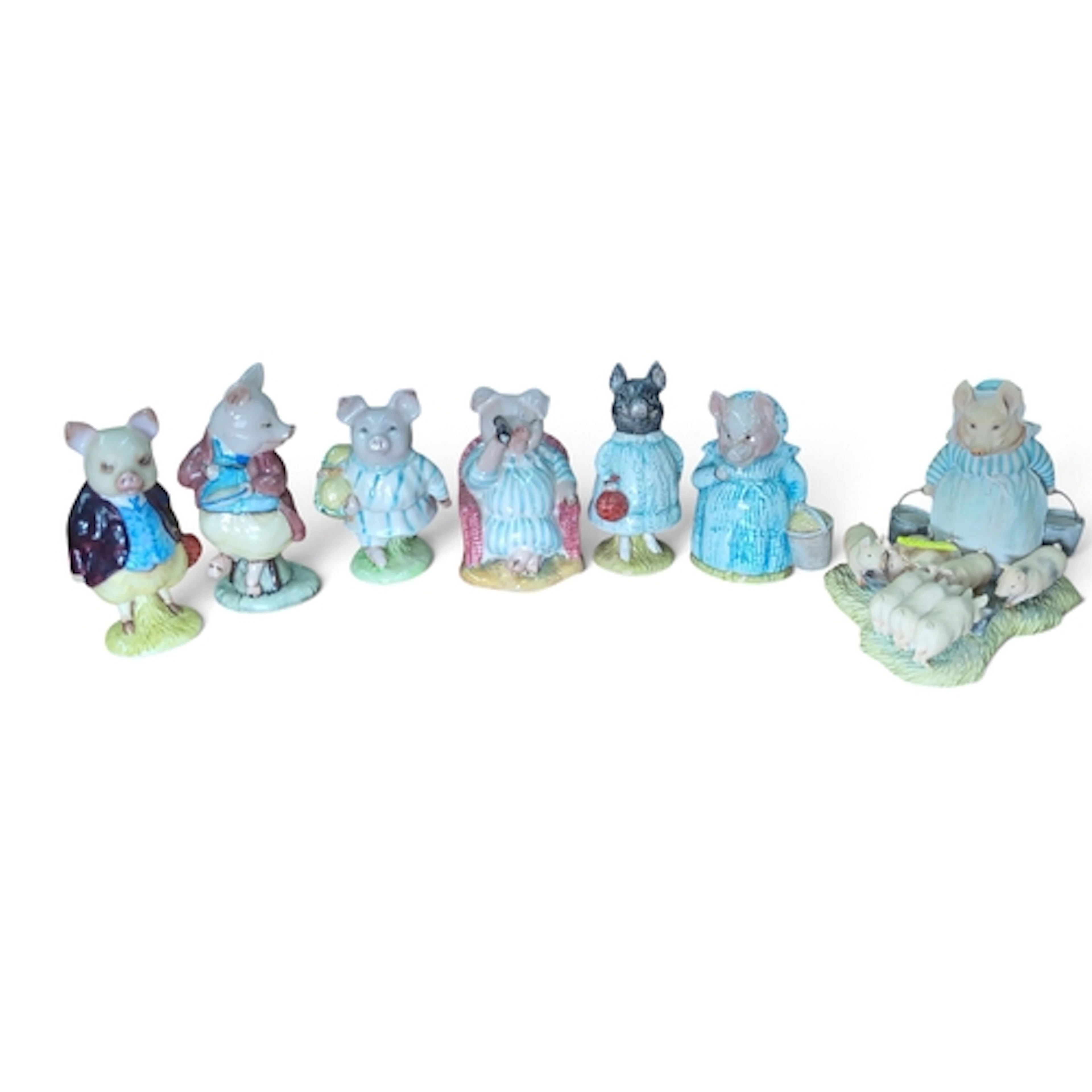 A group of Beswick glazed ceramic Beatrix Potter figures dep...