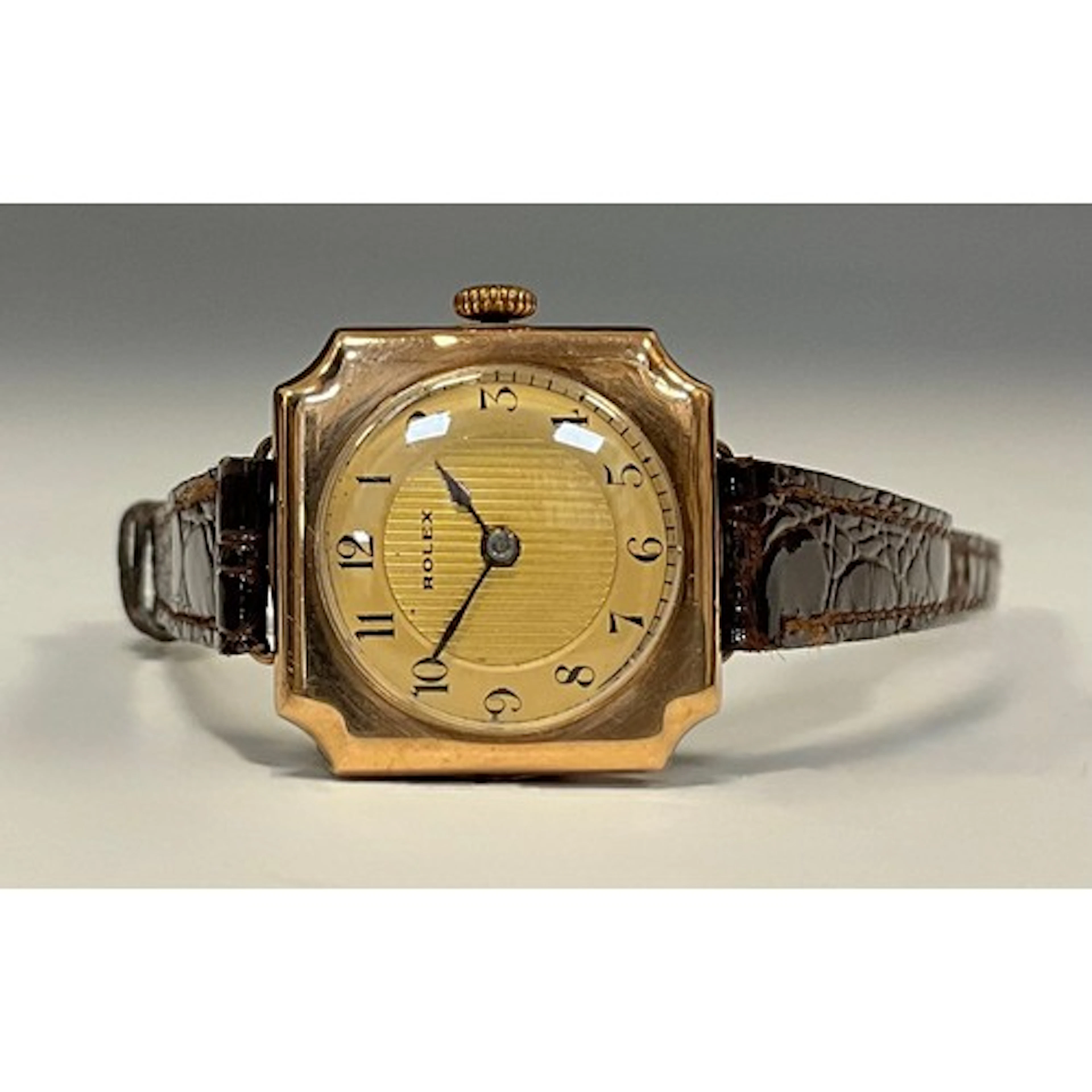 Rolex - a 1920s special edition Harrods retailed 9ct rose go...