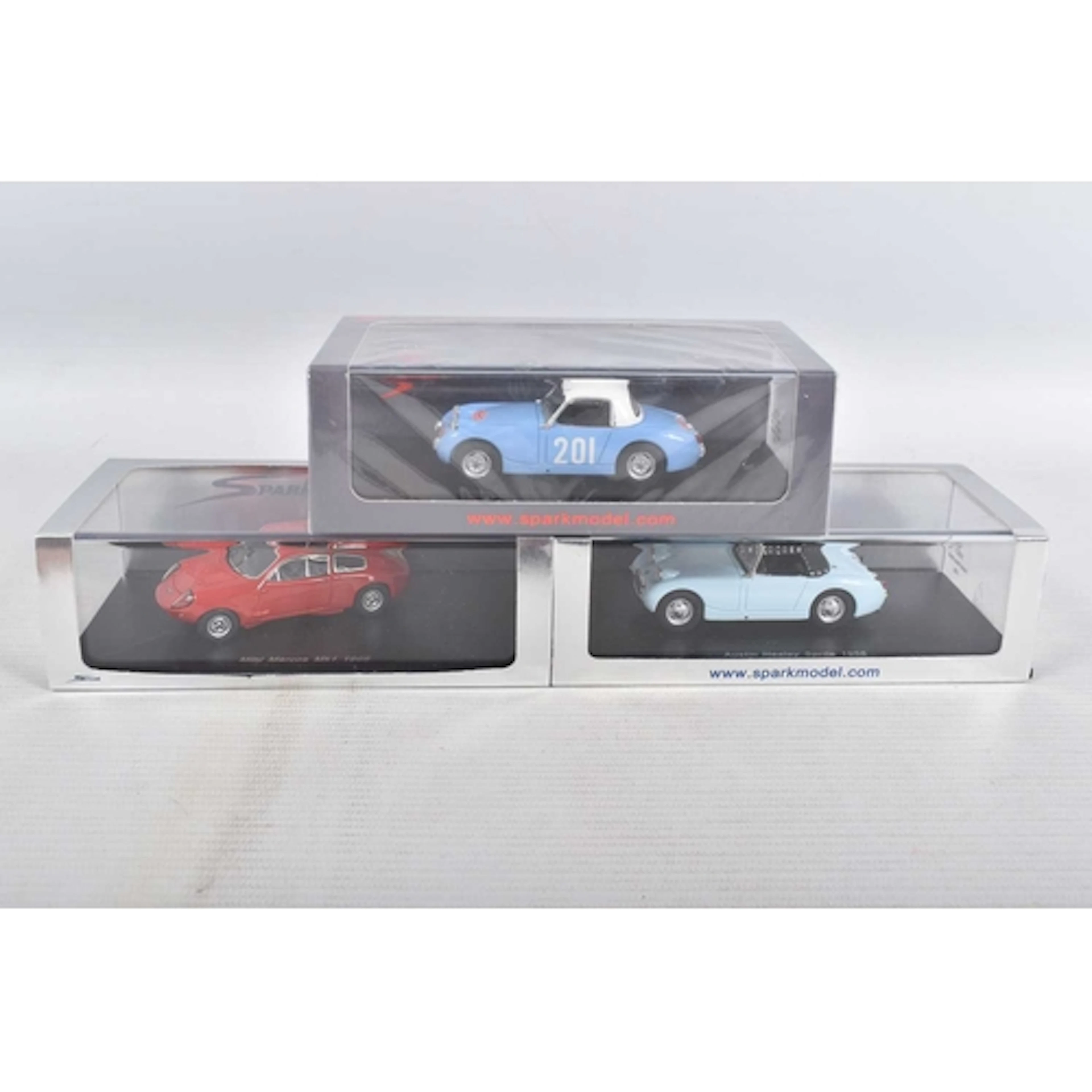 THREE BOXED MINIMAX SPARK MODEL VEHICLES, to include a Seale...