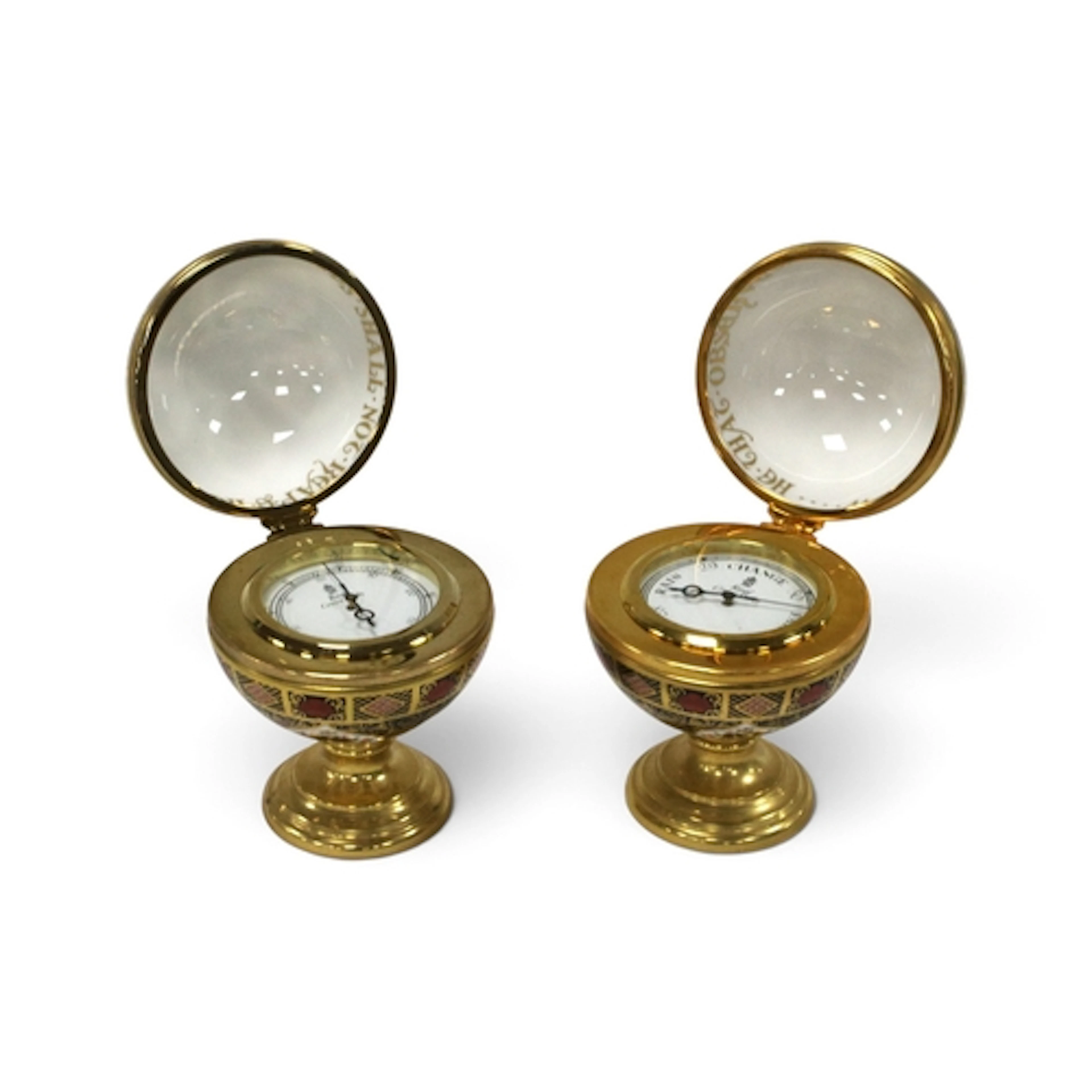 A Royal Crown Derby Porcelain 'Millennium Globe Barometer' a...