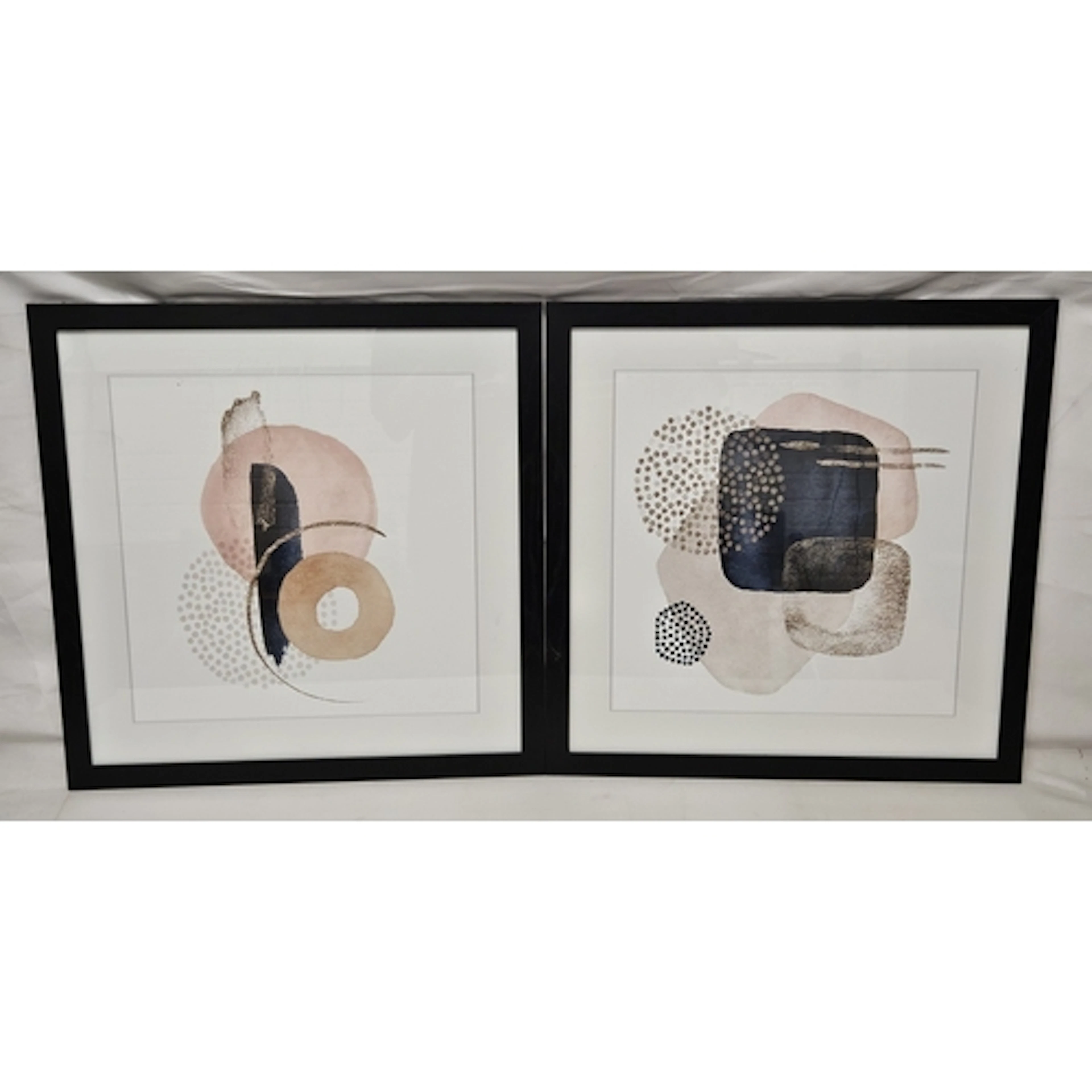 2 F/g Prints, abstract compositions, each approx. 54cm W x 5...