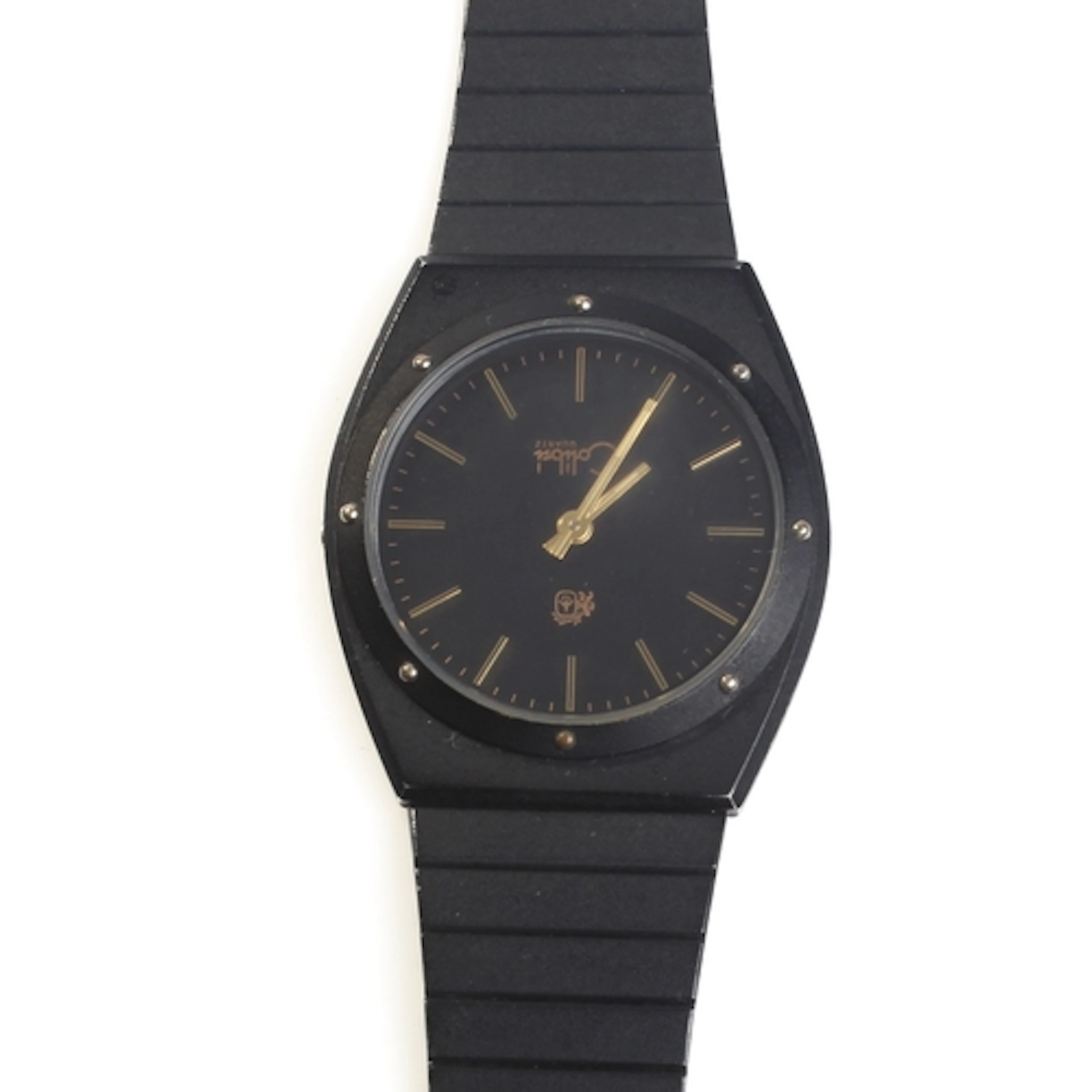 A gents Colibri matt black quartz wrist watch - with black d...