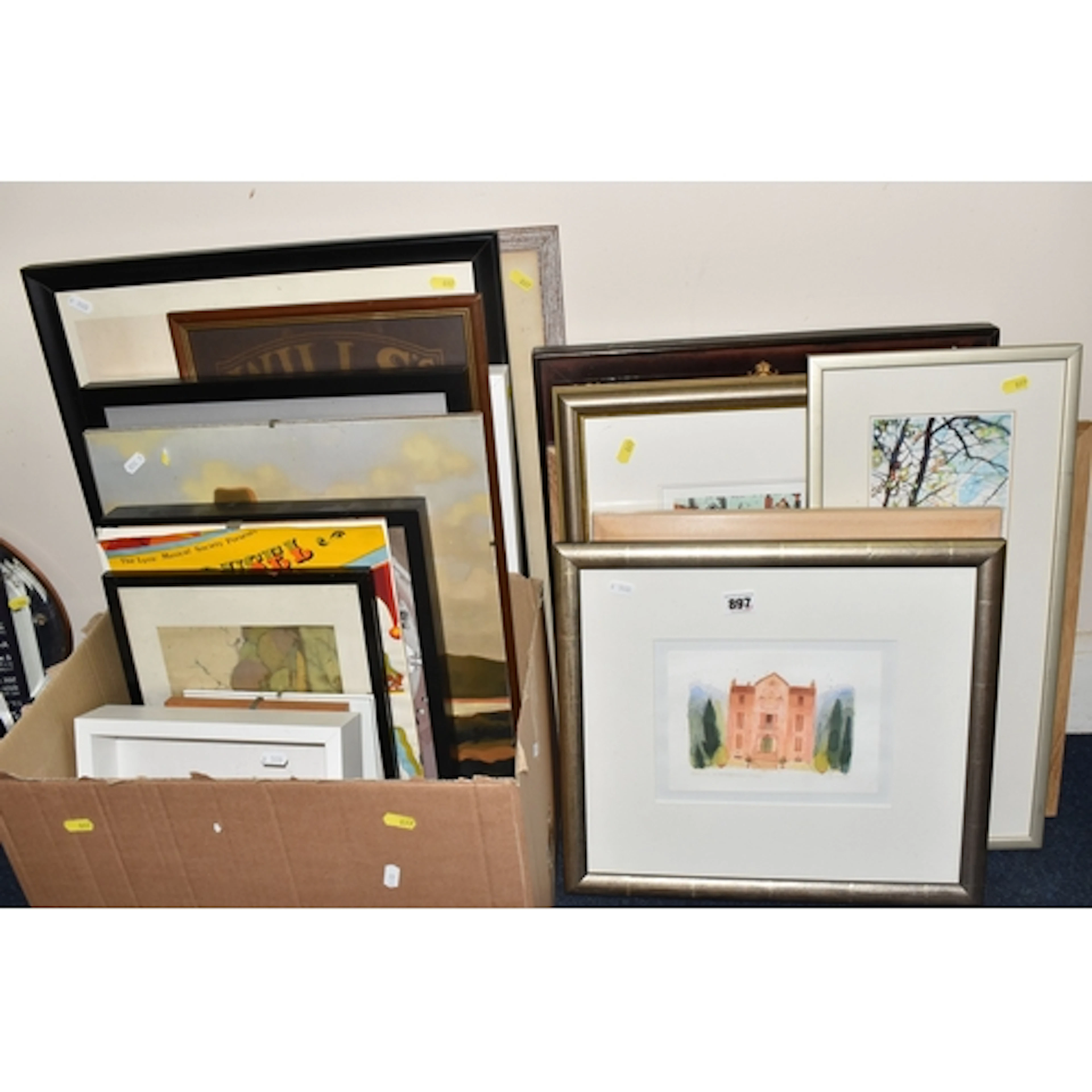 A QUANTITY OF PICTURES AND PRINTS ETC, to include a Ann Ross...