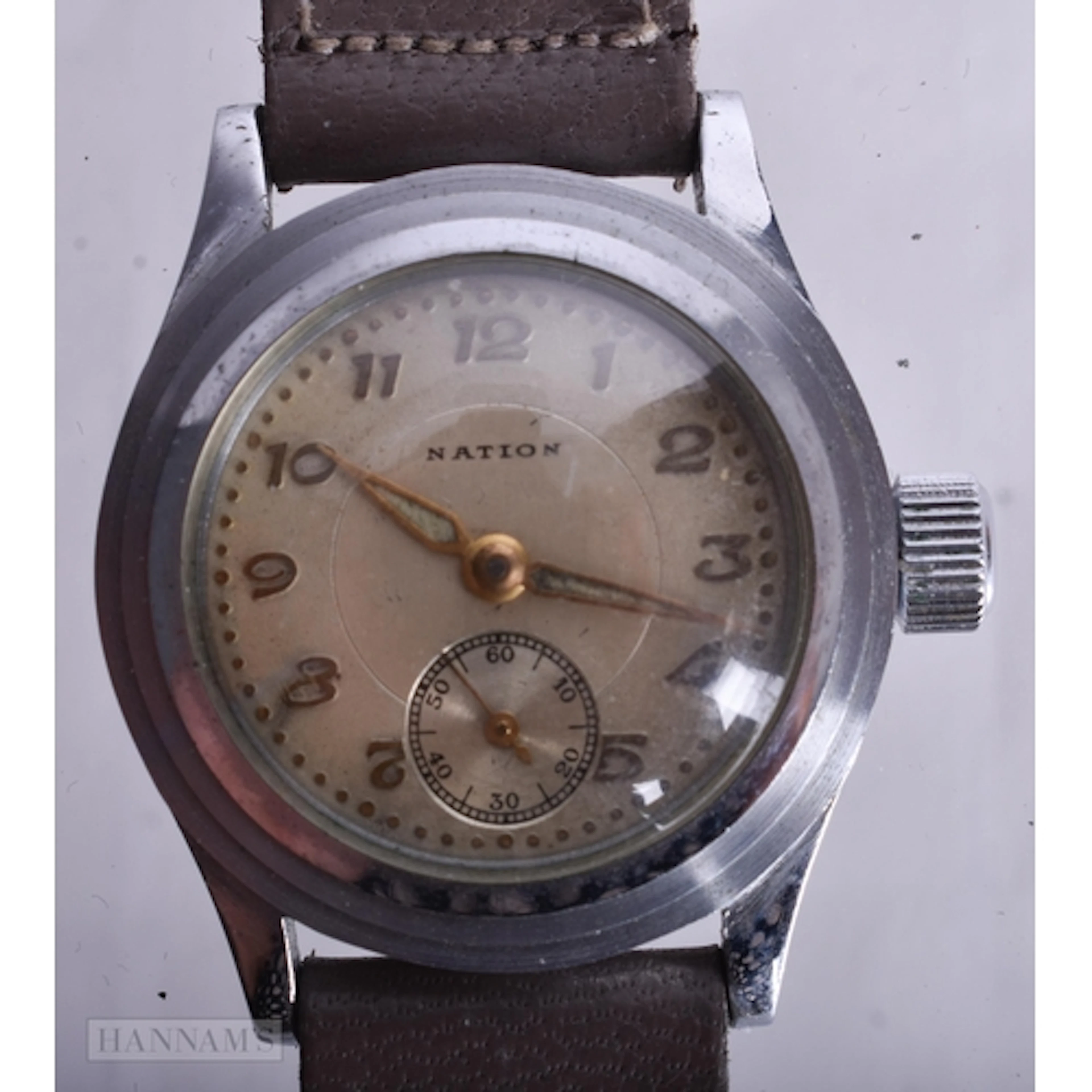A NATION WRIST WATCH. Running. 2.75 cm wide.