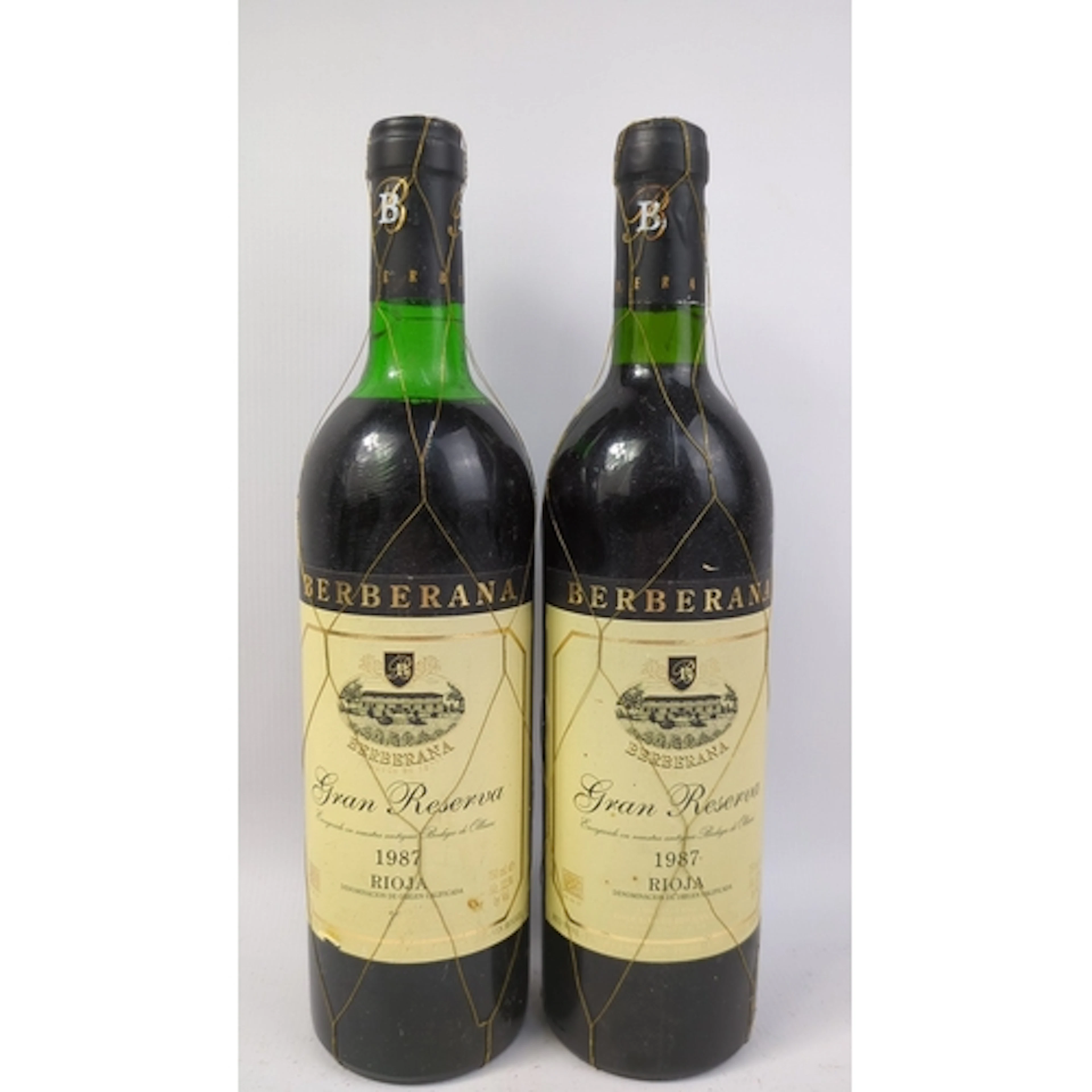 2 x bottles of 1987 Bodegas Berberana Gran Reserva Rioja, 75...