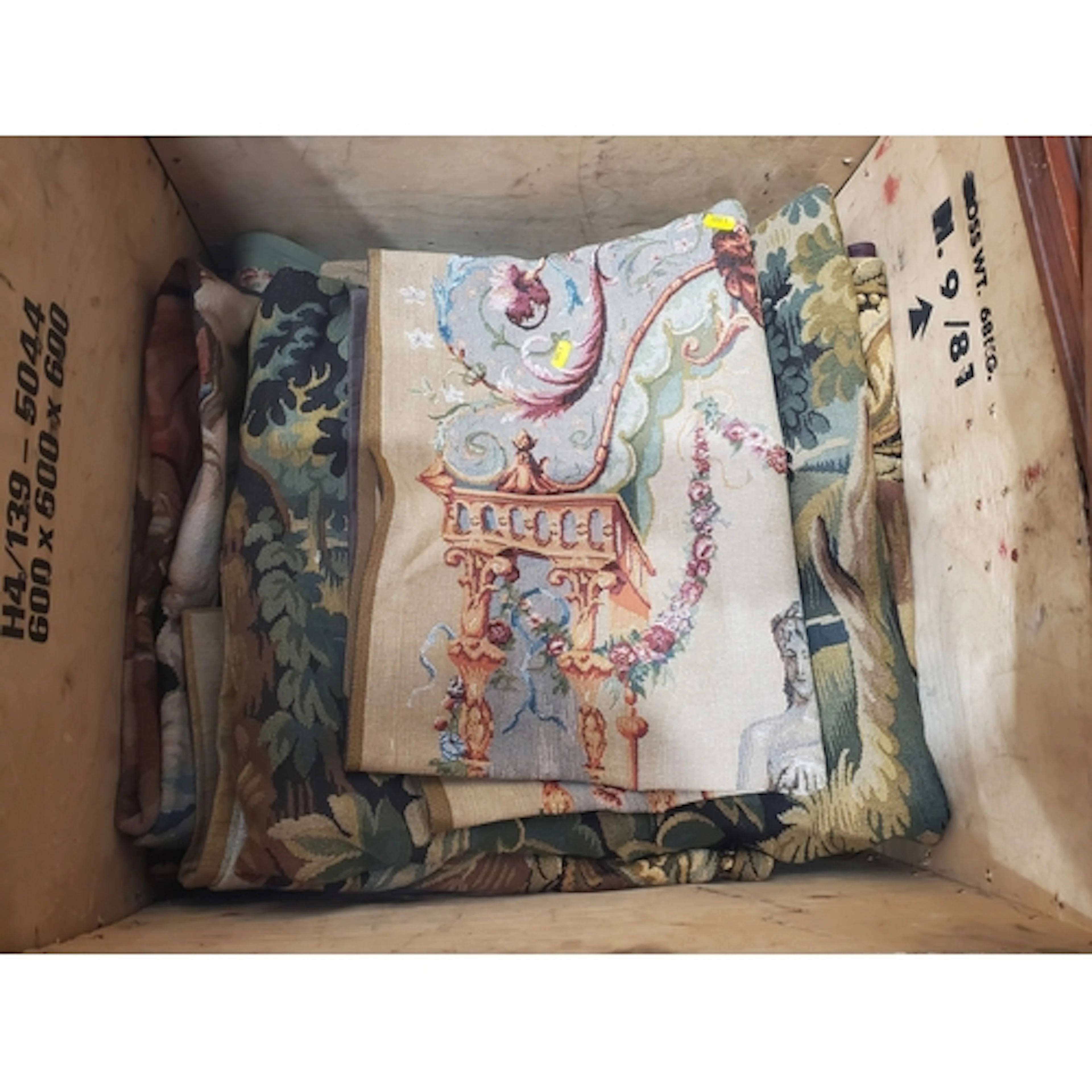 A quantity of Wall Hangings and Tapestries of Floral and Lan...