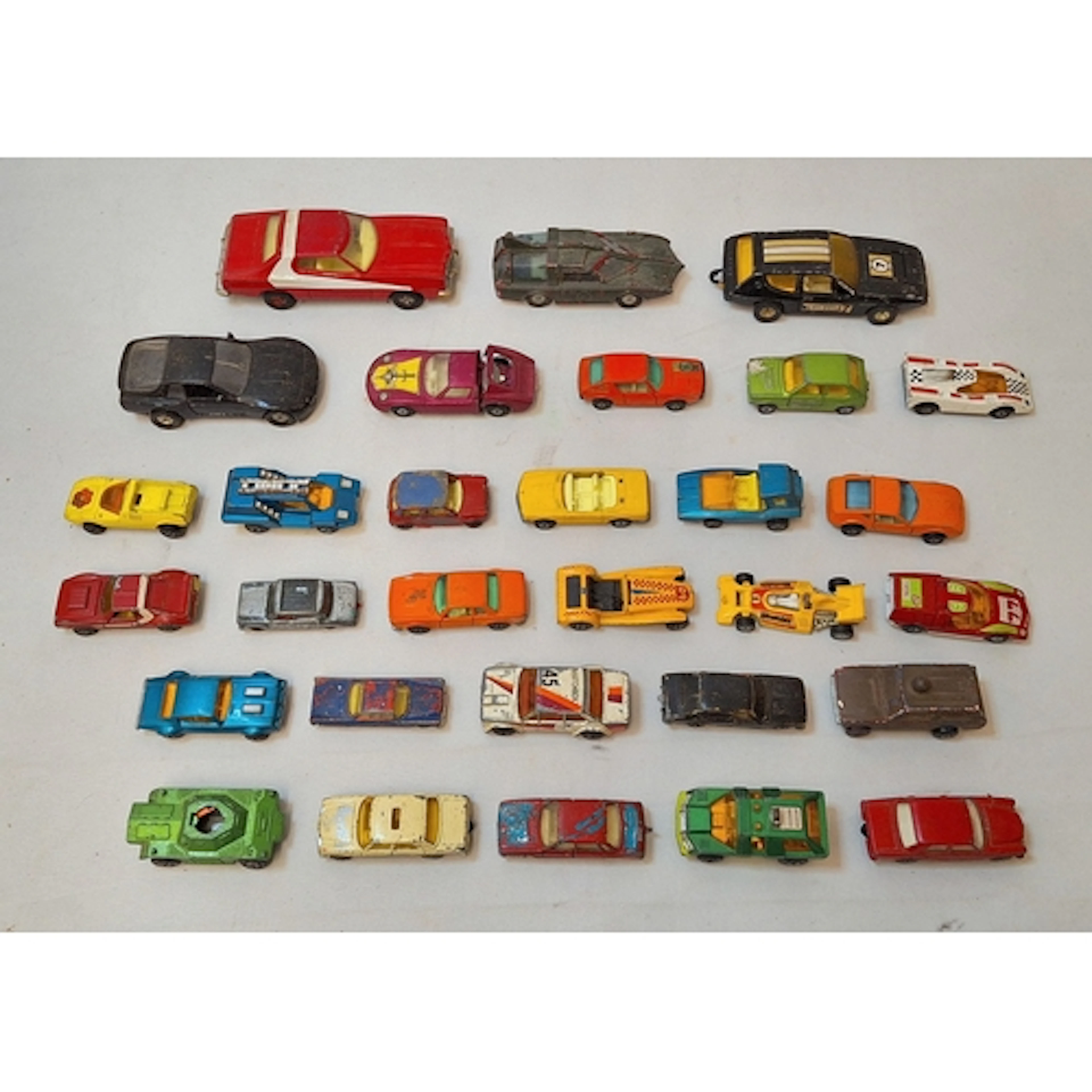 Playworn Die Cast Model Vehicles incl. Corgi Ford Gran Torin...