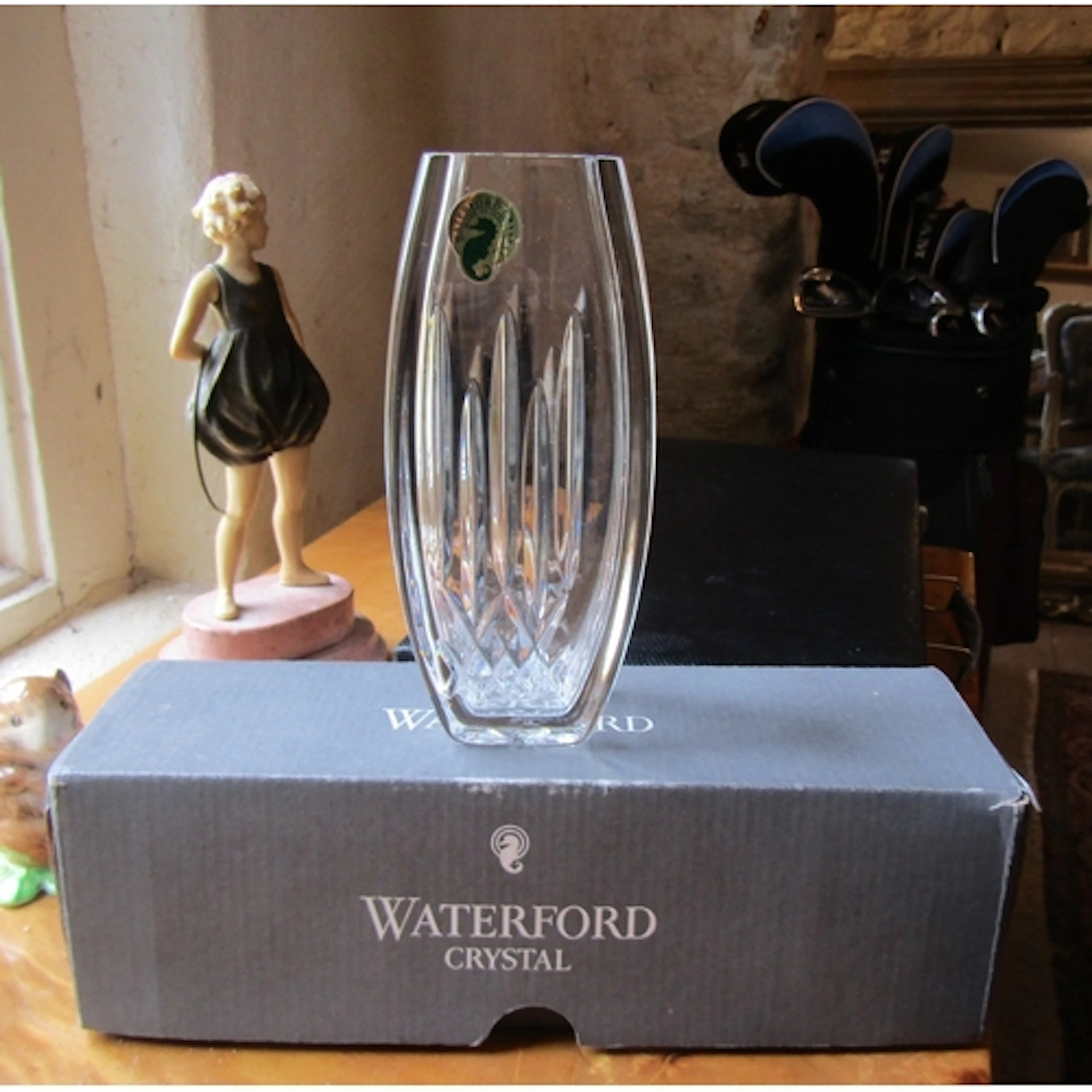 Waterford Crystal Vase Shaped Form with Original Presentatio...