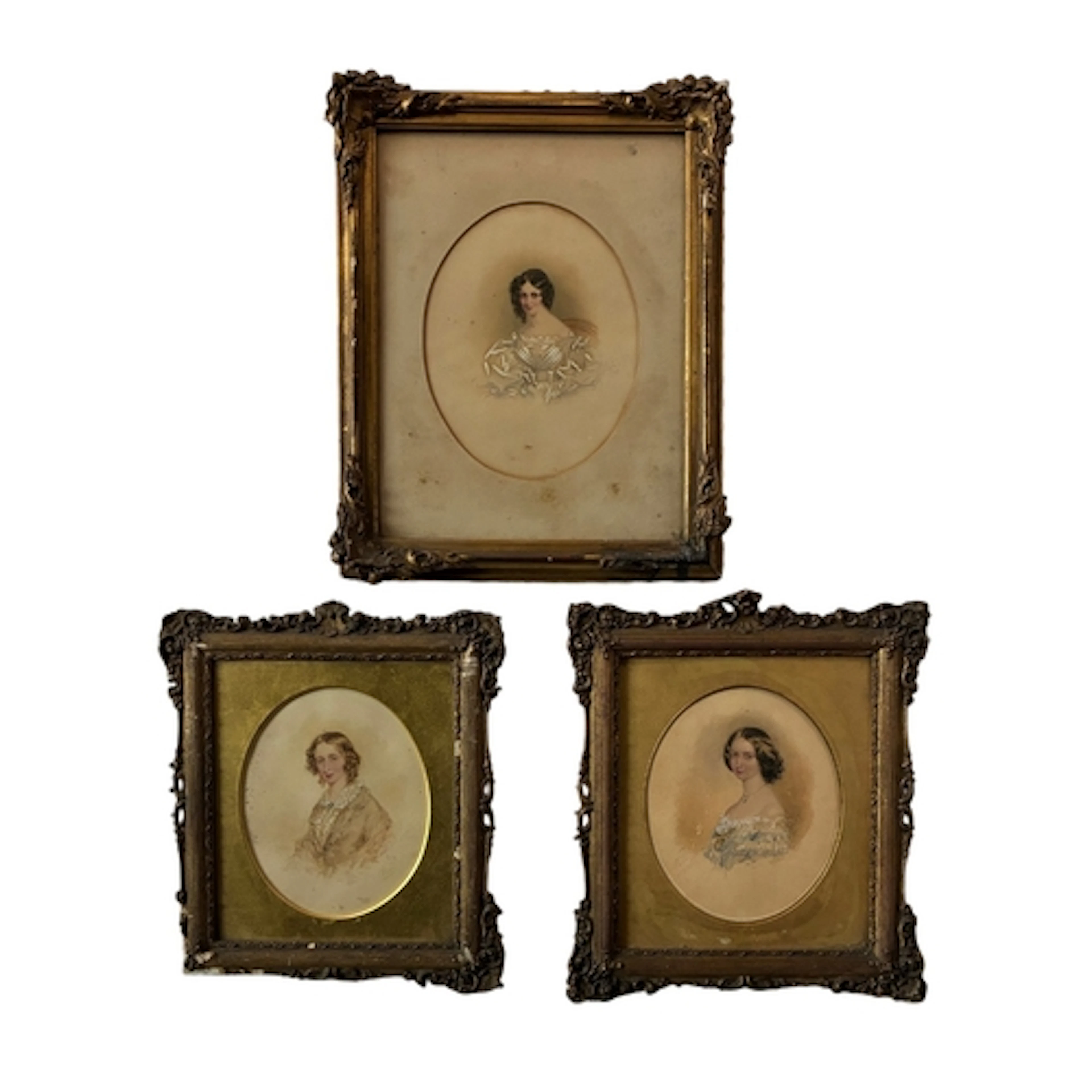 J. Fisher of Bristol (19th Century) - Three family portraits...
