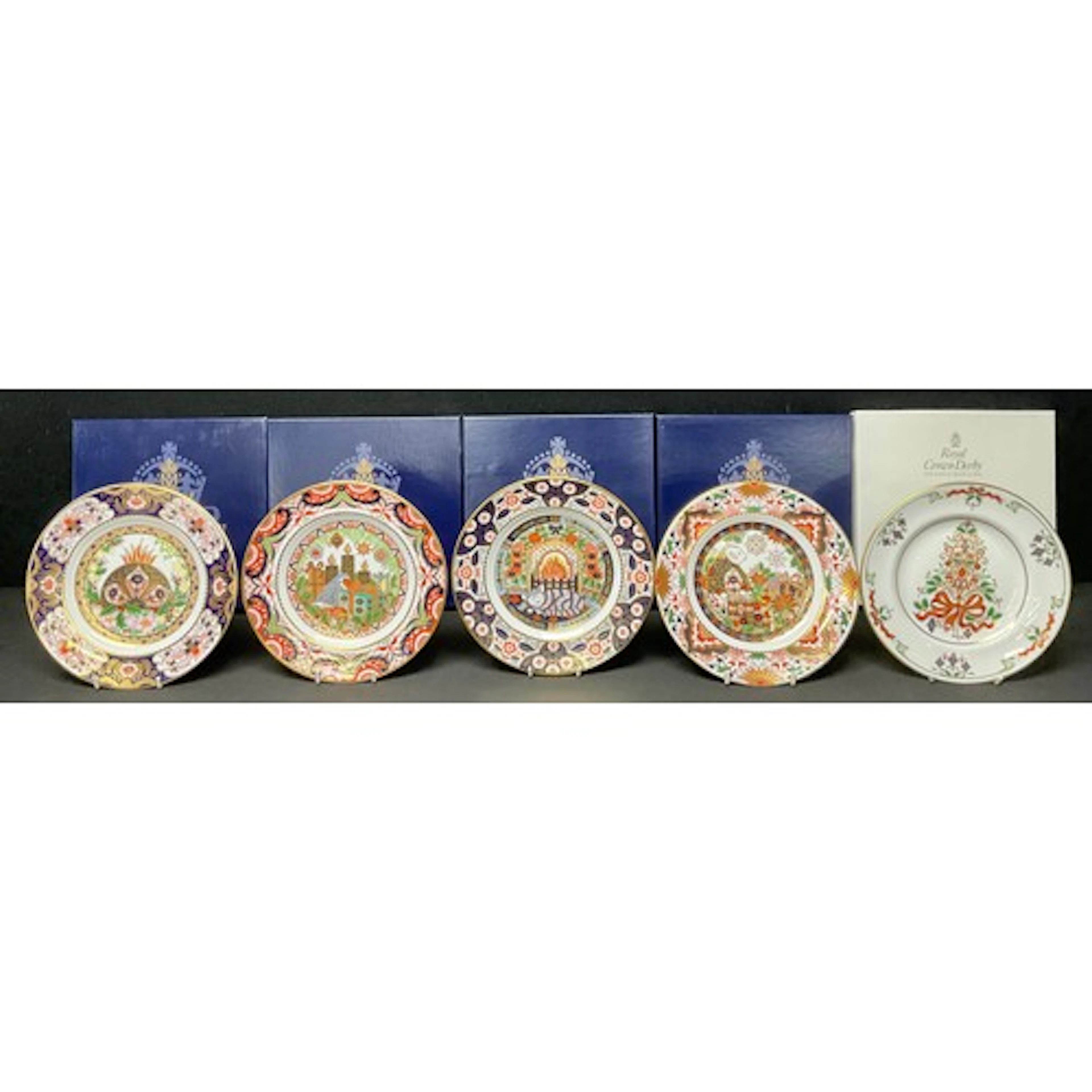 A matched set of four Royal Crown Derby 'Old Imari' Christma...