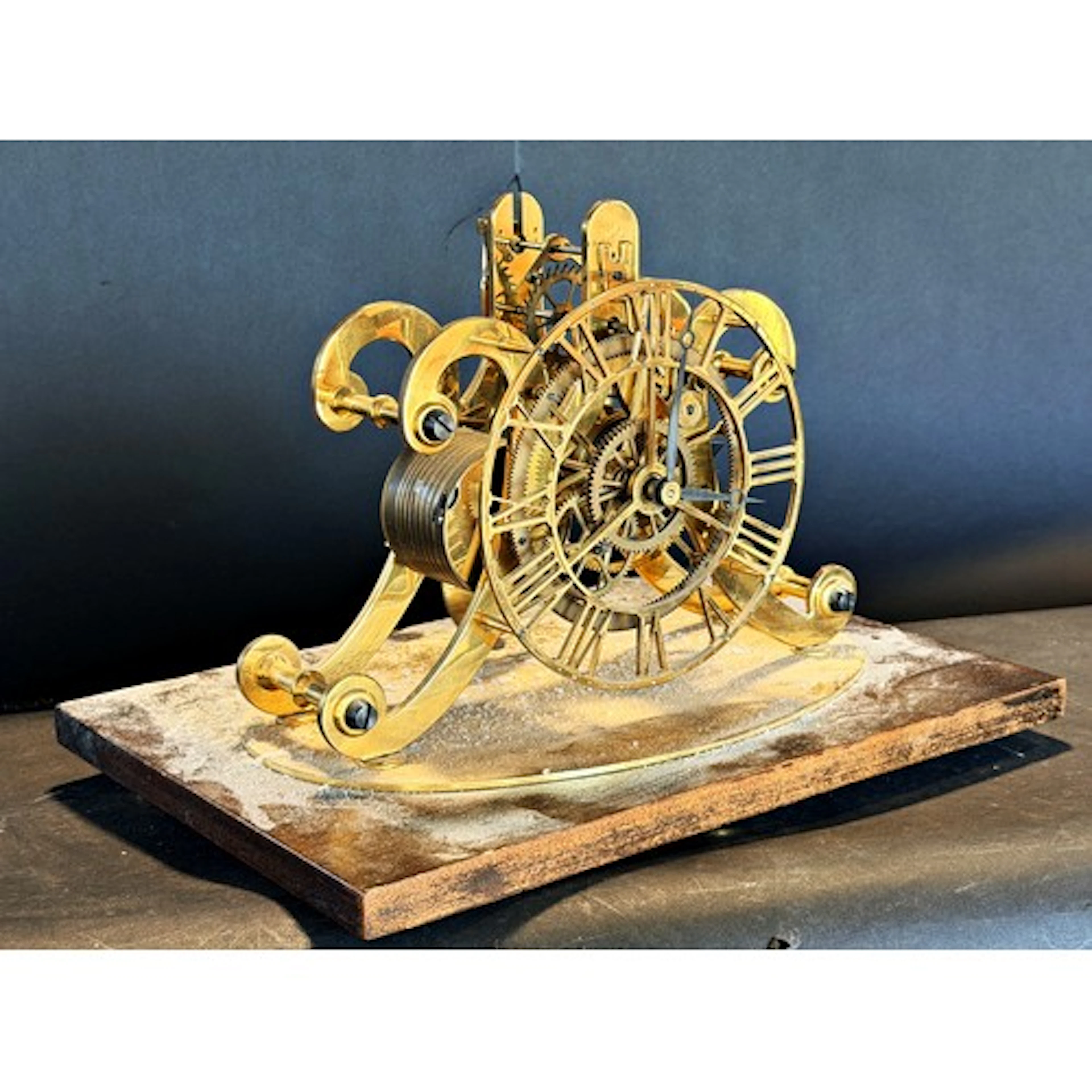 A brass Strutt type epicyclic skeleton clock by Emperor Cloc...