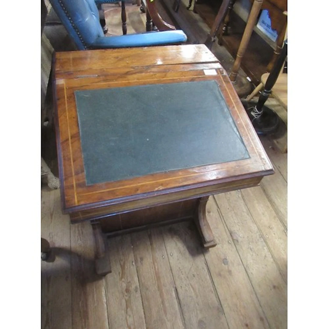 A Victorian walnut Davenport