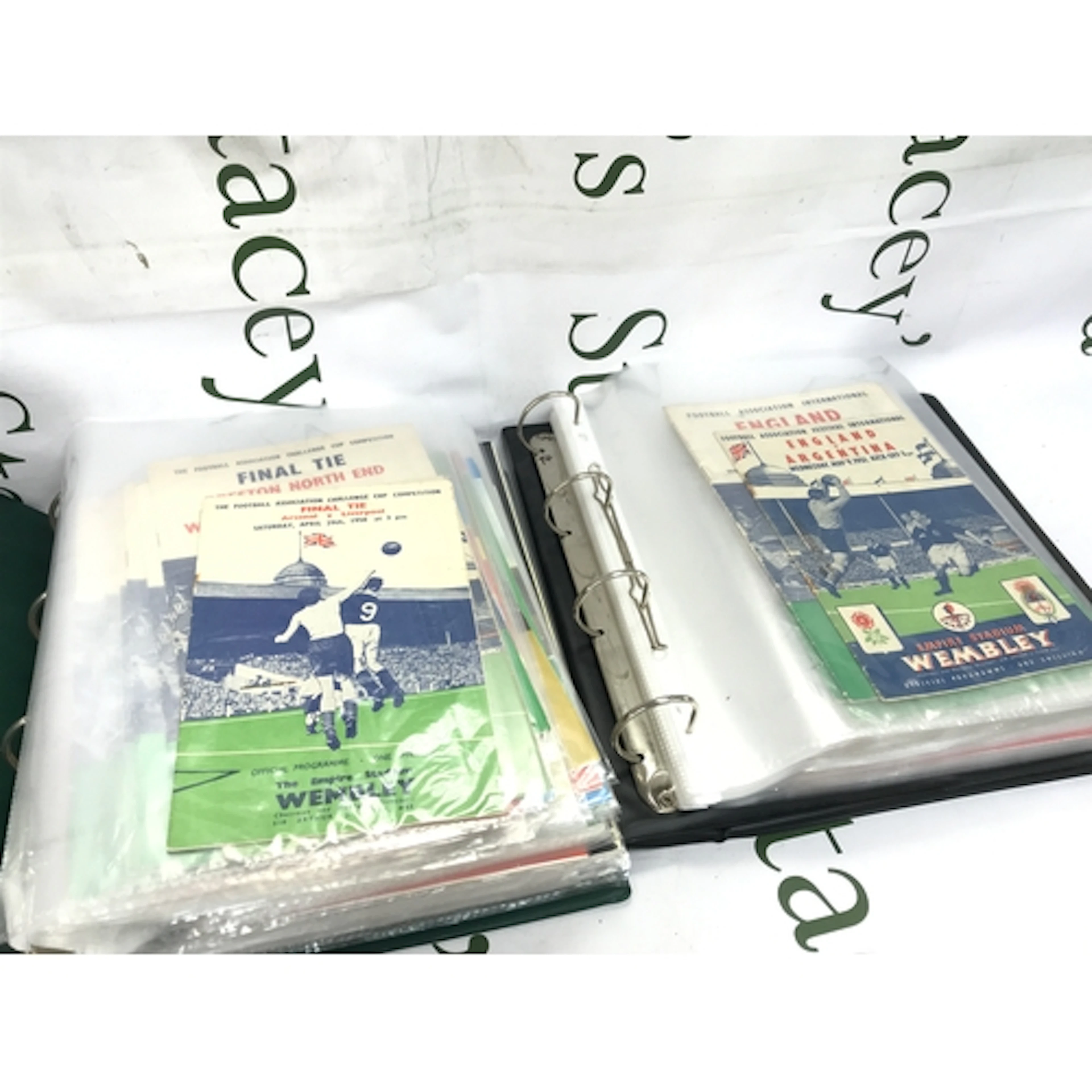 Two folders of England international football programmes fro...